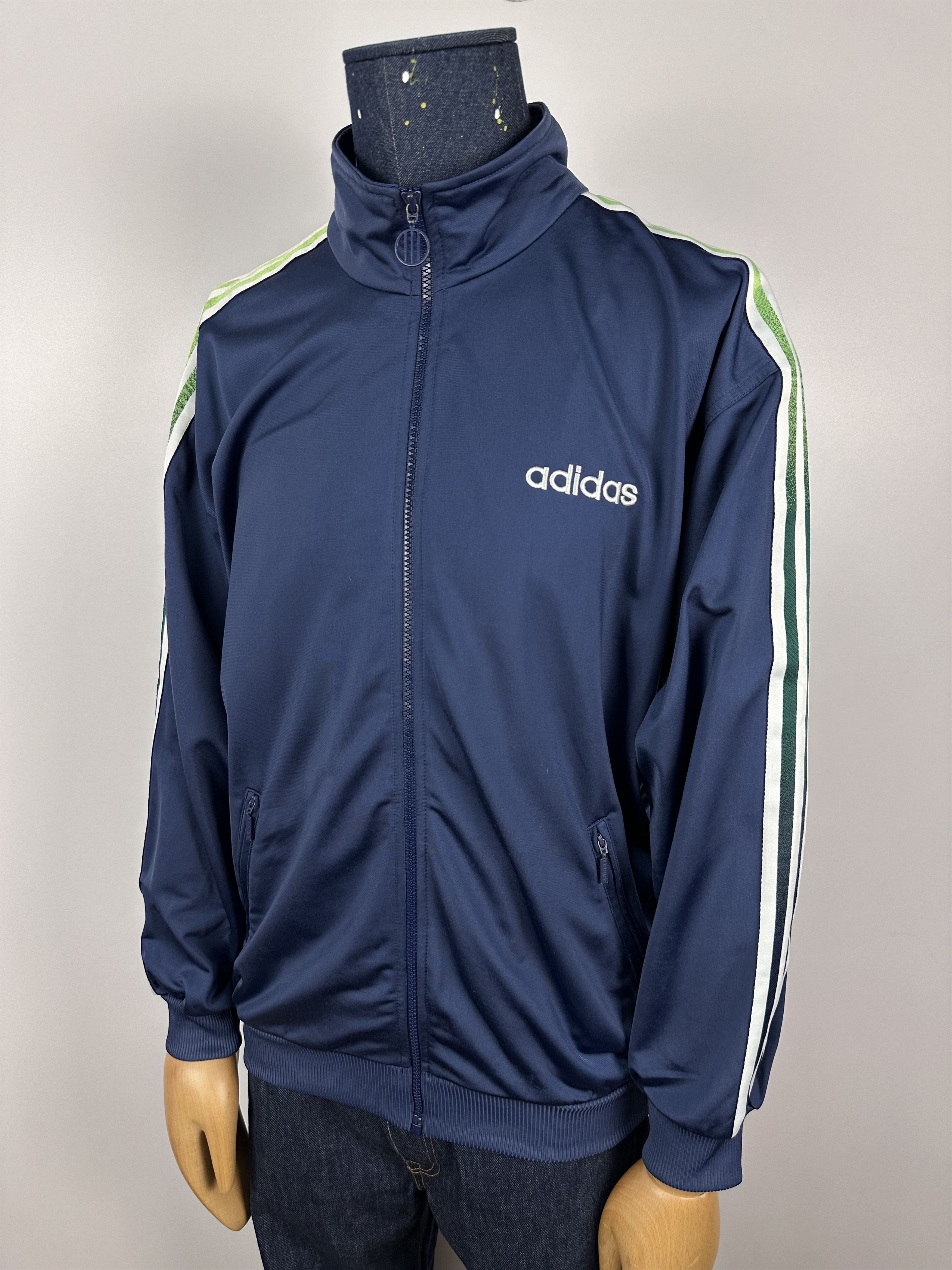 Adidas Streetwear Vintage Adidas Vintage 90s Blue Green Track Tracksuit Top Jacket Grailed