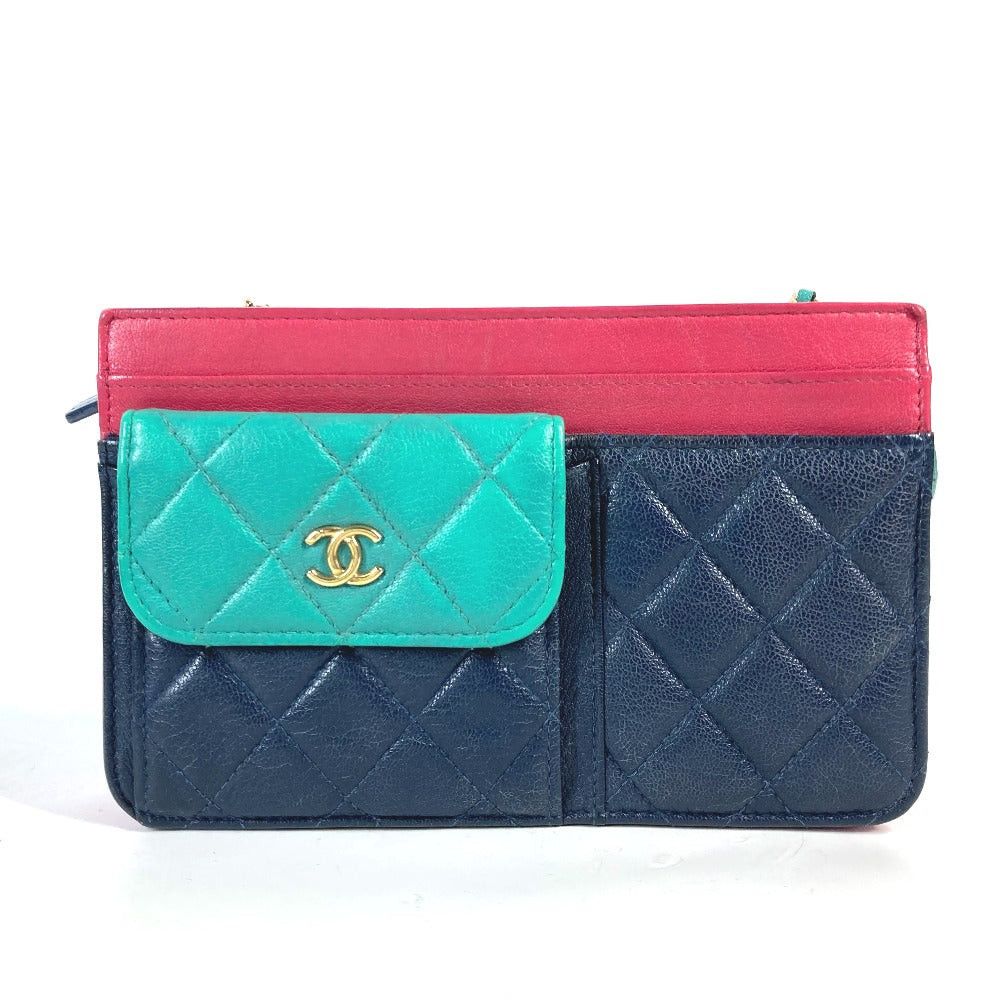 Chanel Chanel Ap1138 2020 Cruise Tricolor Chain Wallet Cc Coma Mark Briefcase Shoulder Bag Diagonal Hanging (E.G. Of A Rocket) Pochette Metis Long Caviar Skin Women Navy Size ONE SIZE - 1 Thumbnail