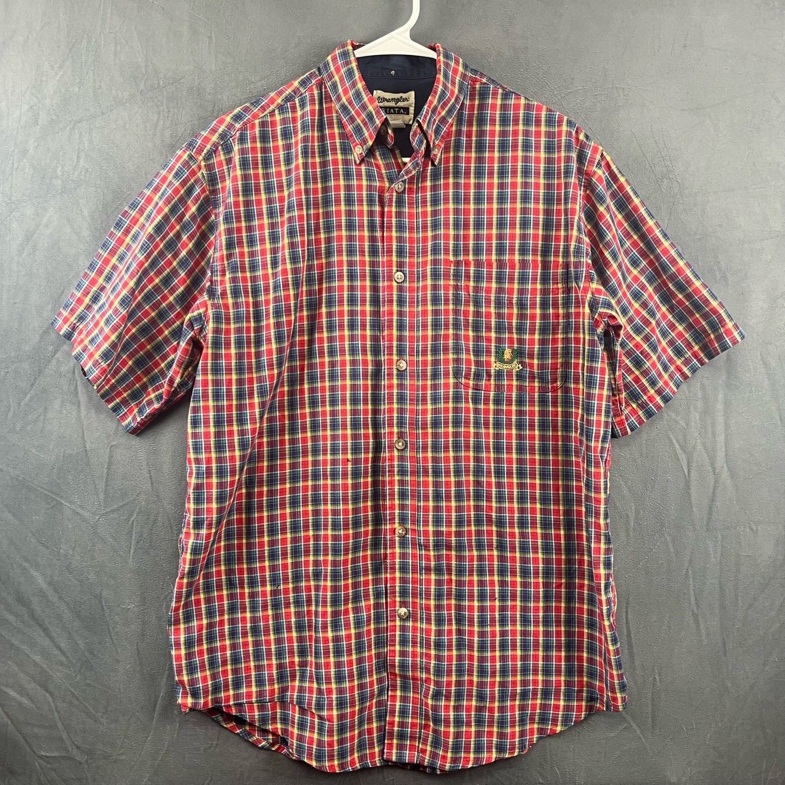 Wrangler Vintage Wrangler Riata Shirt Embroider Crest Plaid Western Size US M / EU 48-50 / 2 - 1 Thumbnail