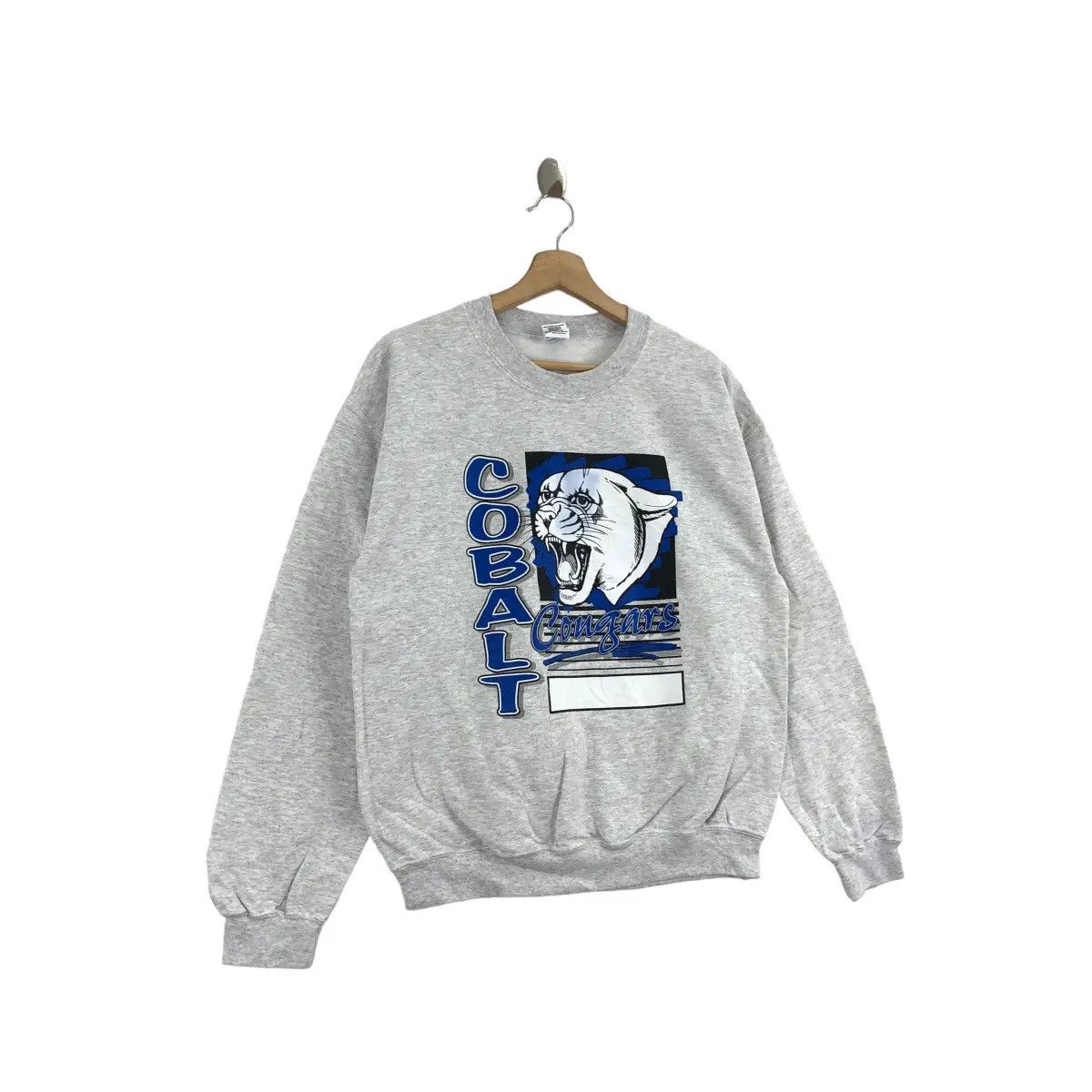 Vintage Vtg COBALT COUGARS Institute Math Science College Sweatshirt Size M / US 6-8 / IT 42-44 - 4 Thumbnail