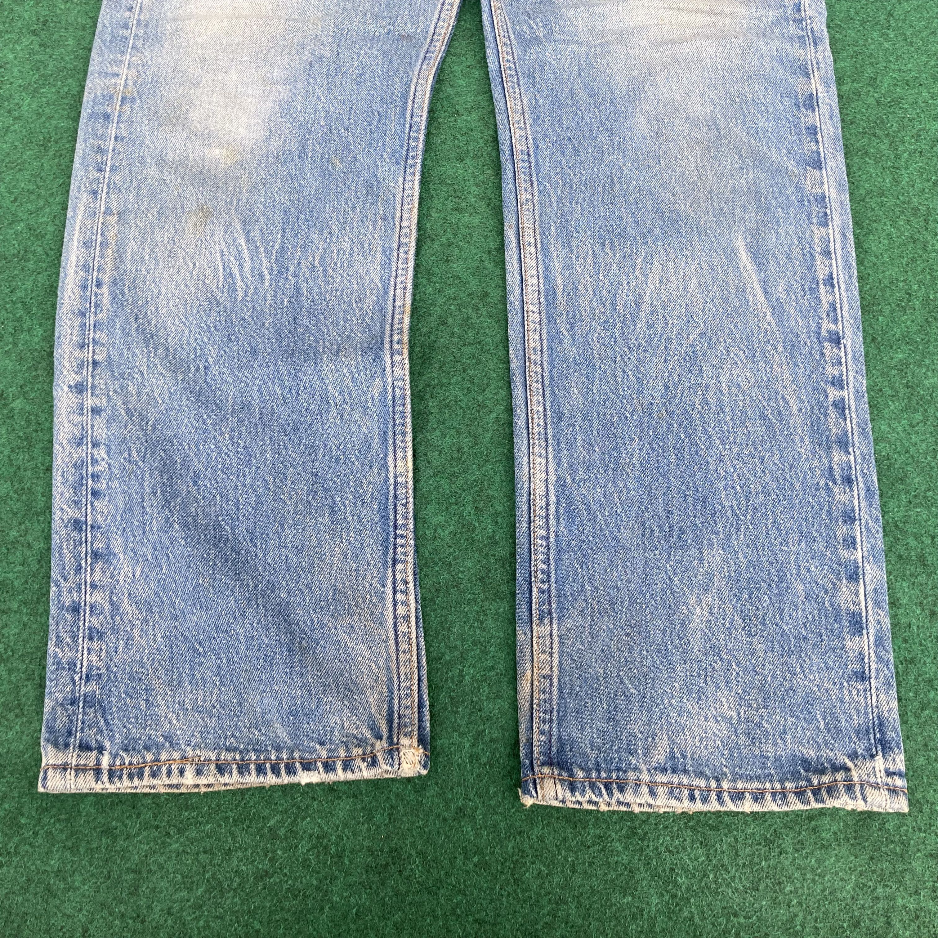 Levi's × Vintage Vtg Levis 501xx Faded Blue Sz 33 Punk Grunge Jeans Size US 33 - 10 Thumbnail