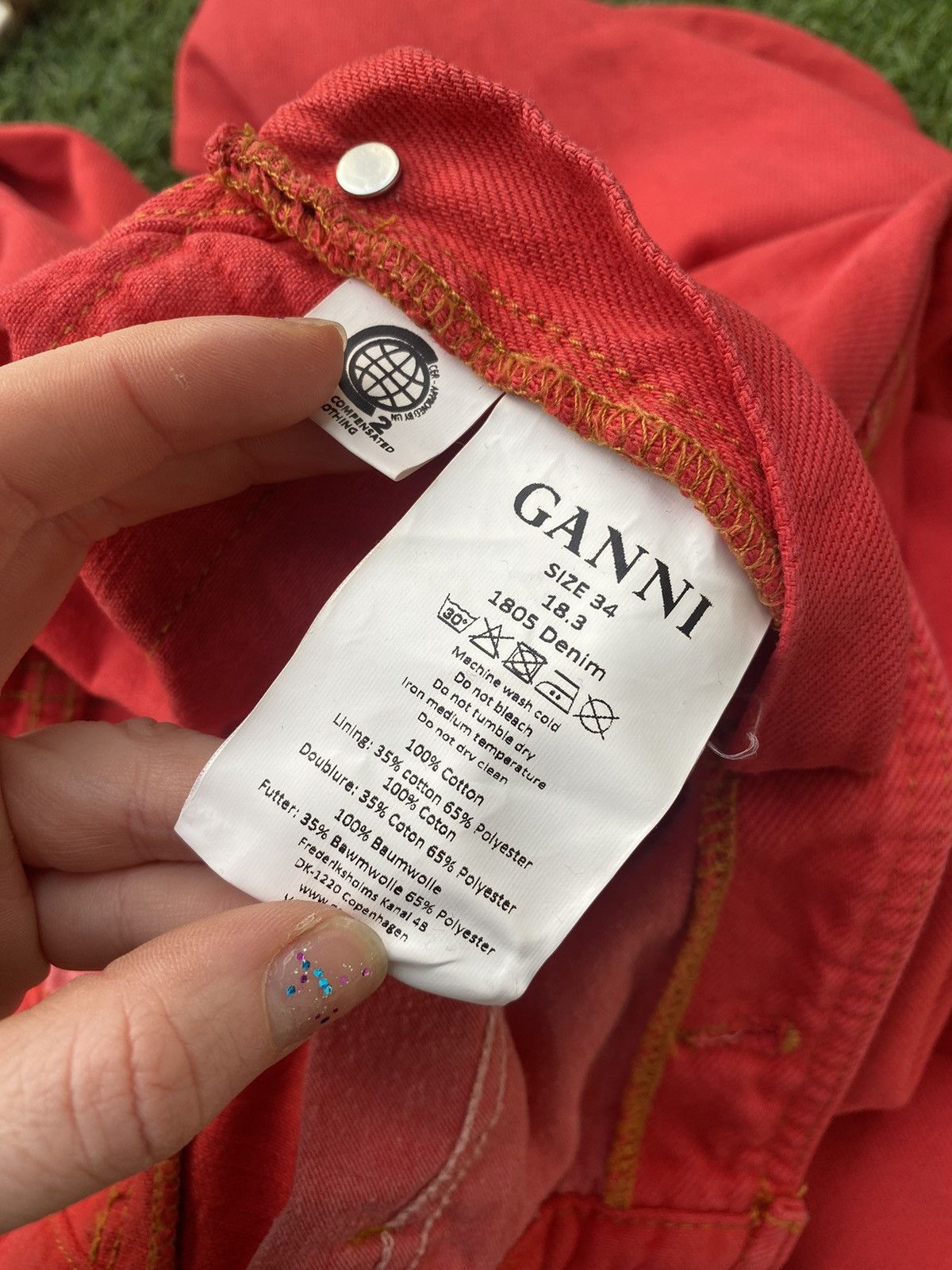 Ganni Ganni Women's Red Dungarees-overalls Size 24" / US 00 / IT 34 - 8 Thumbnail