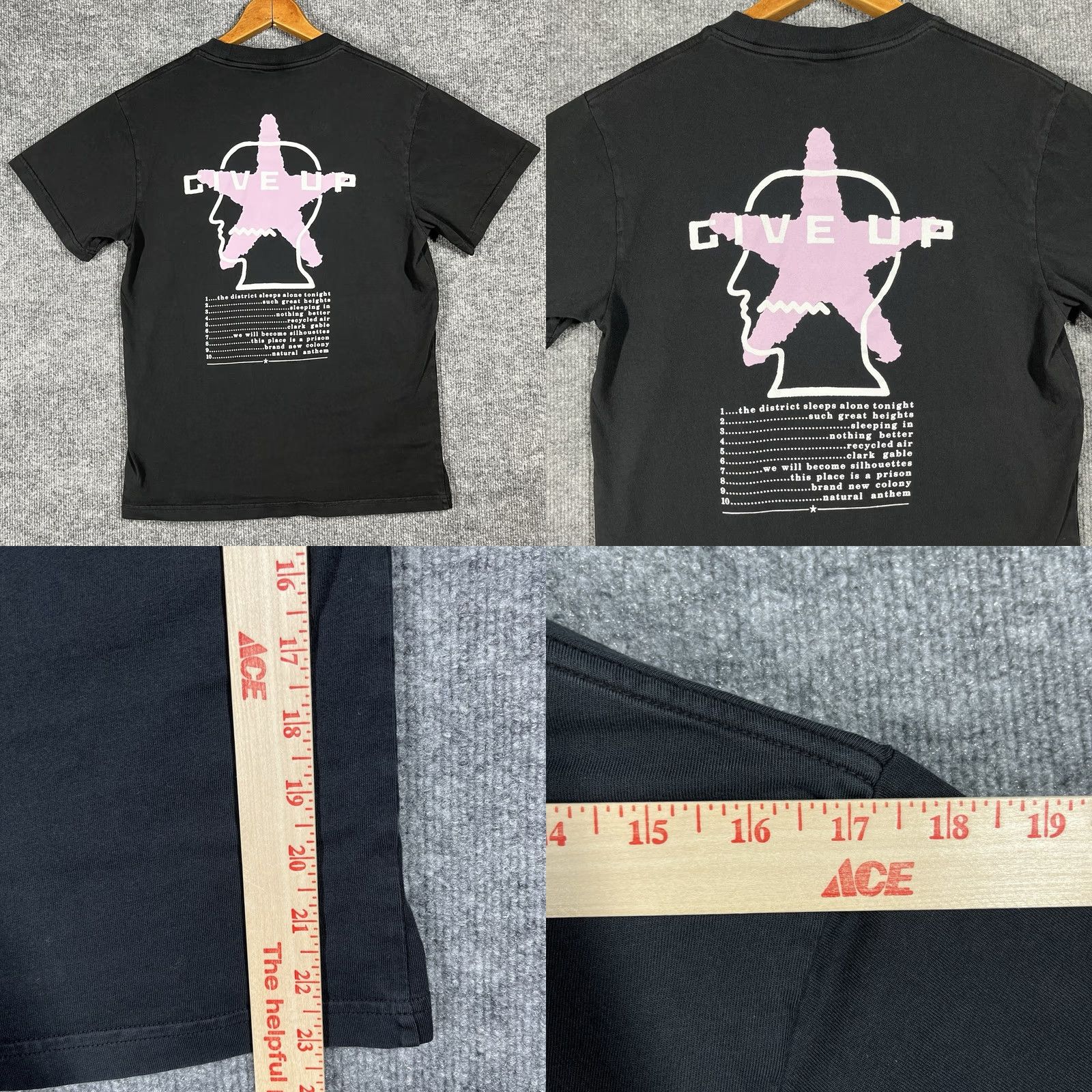 Brain Dead Brain Dead x The Postal Service T-Shirt Mens XS Size Black Crew Neck Short Sleeve 100% Cotton Give Up Anniversary Band Brain Dead The Postal Service Size US XS / EU 42 / 0 - 8 Thumbnail