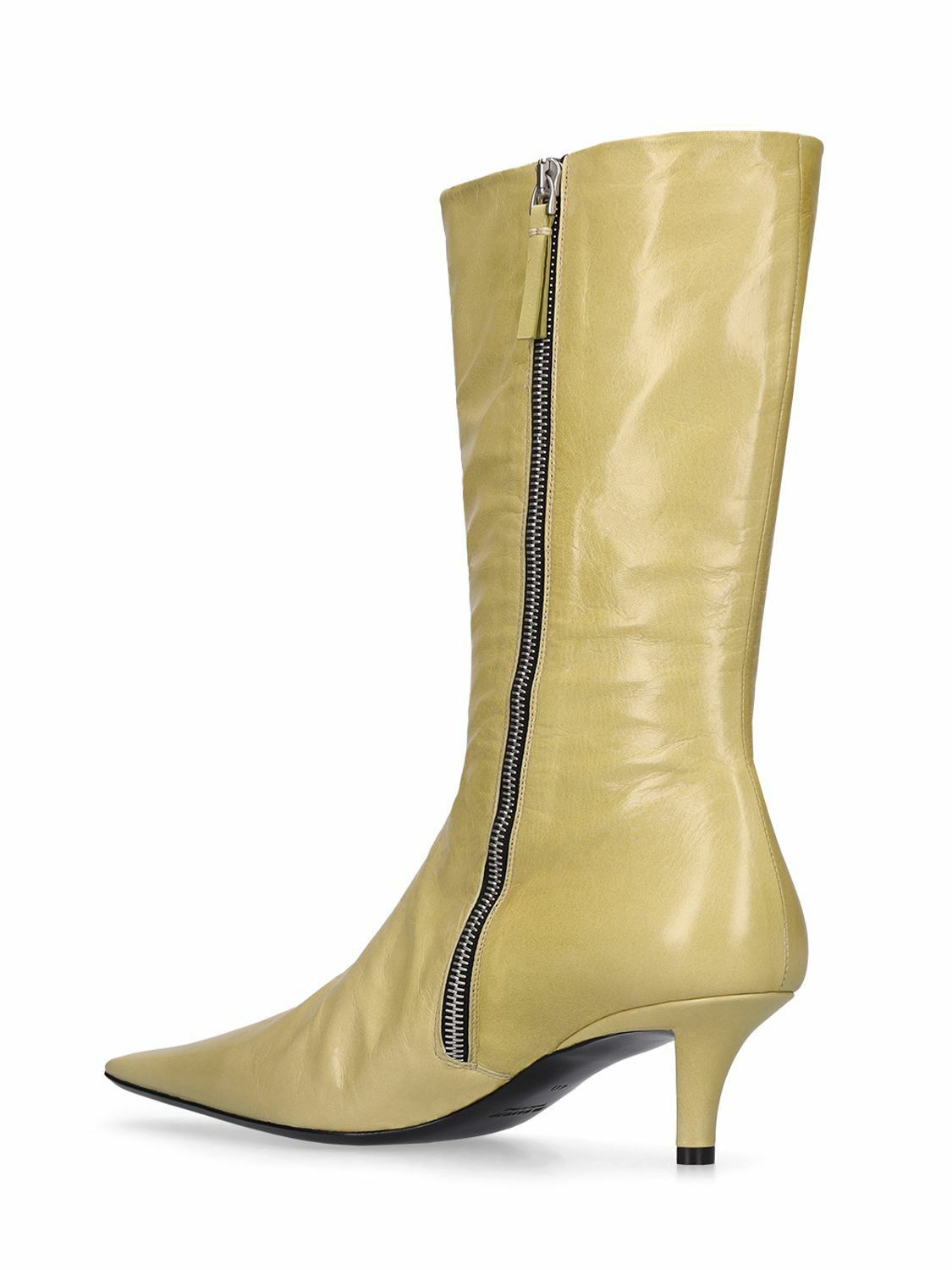 Jil Sander o1y1025 Leather Boots in Golden Size US 10 / IT 40 - 3 Thumbnail