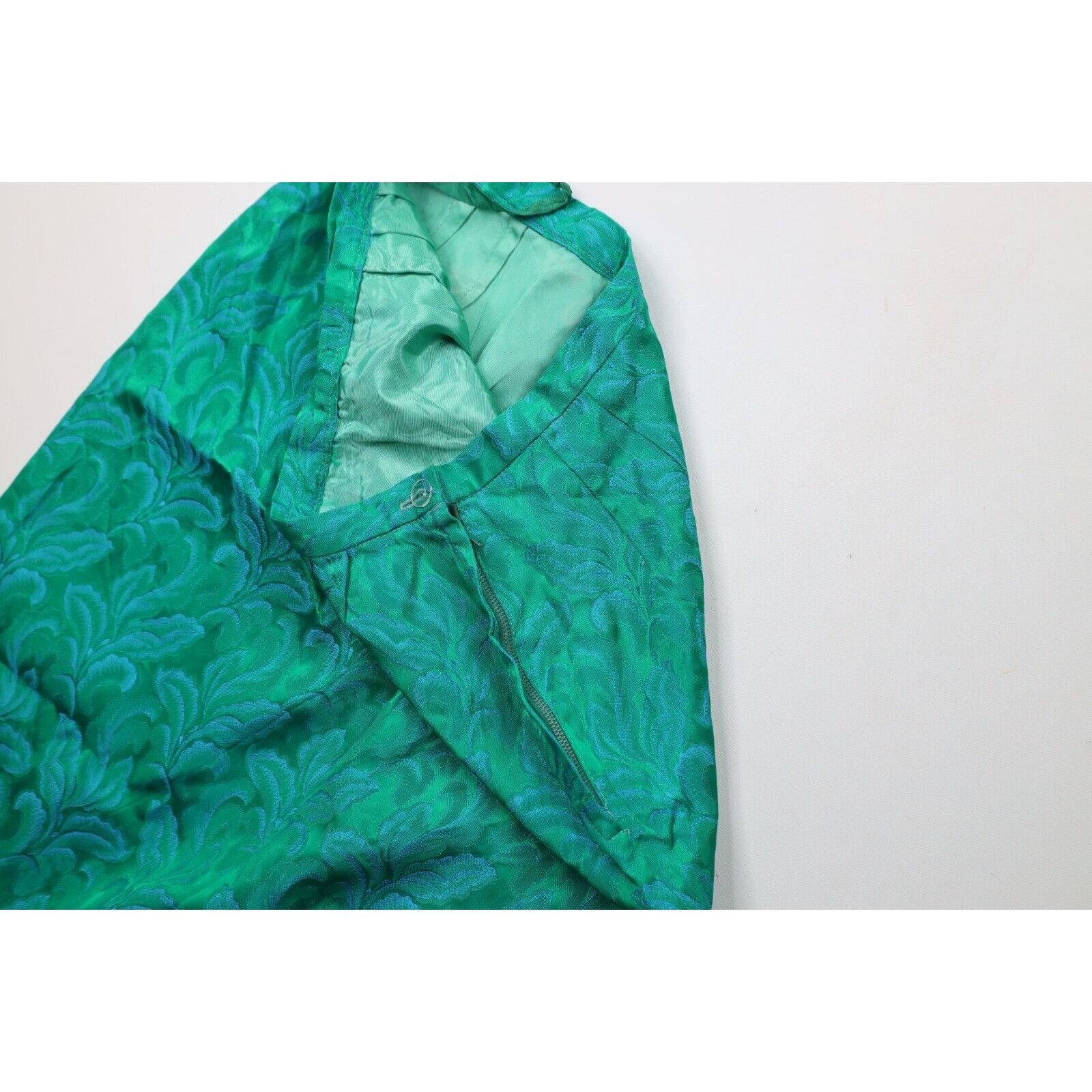 Vintage Vintage 50s 60s Distressed Silk Flower Jacquard Skirt Suit Size 38" / US 16 / IT 52 - 9 Thumbnail