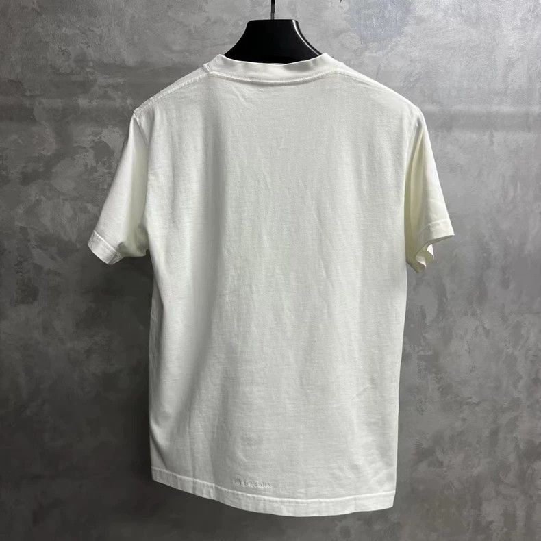 Balenciaga Balenciaga White Simpson printed logo short sleeve Size US S / EU 44-46 / 1 - 6 Thumbnail
