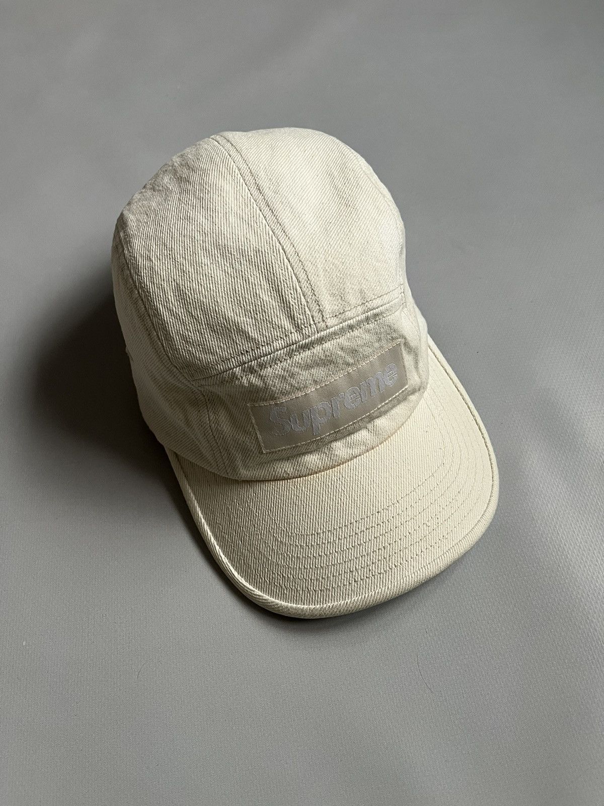 Supreme SUPREME White Canvas 5 Panel Cotton Cap Hat Size ONE SIZE - 3 Thumbnail