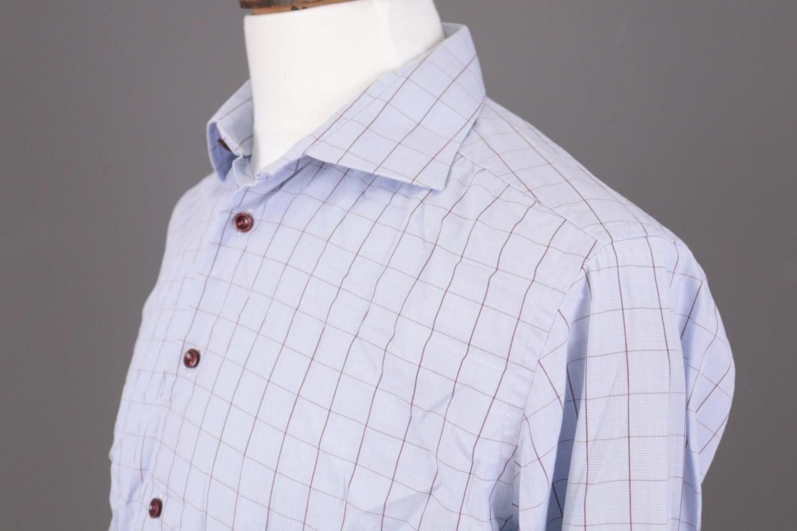 Eton Eton Contemporary Fit Check Poplin Shirt Size 41 / 16 Size US M / EU 48-50 / 2 - 10 Thumbnail