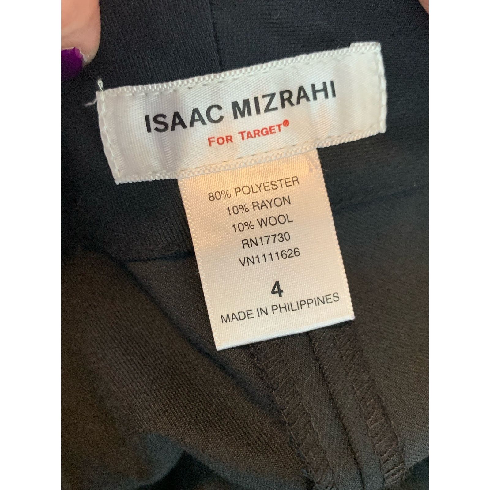 Isaac Mizrahi Isaac Mizrahi black wide leg dress tuxedo dress pants size 4 Size 27" / US 4 / IT 40 - 3 Thumbnail