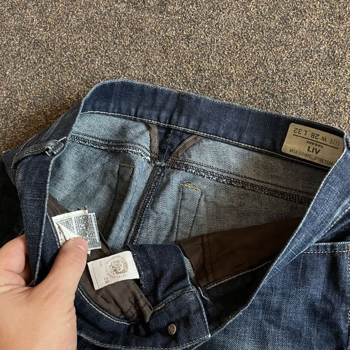 Vintage Vintage Y2K Diesel Distressed Baggy Jeans Streetwear Logo 28 Size 28" / US 6 / IT 42 - 6 Thumbnail