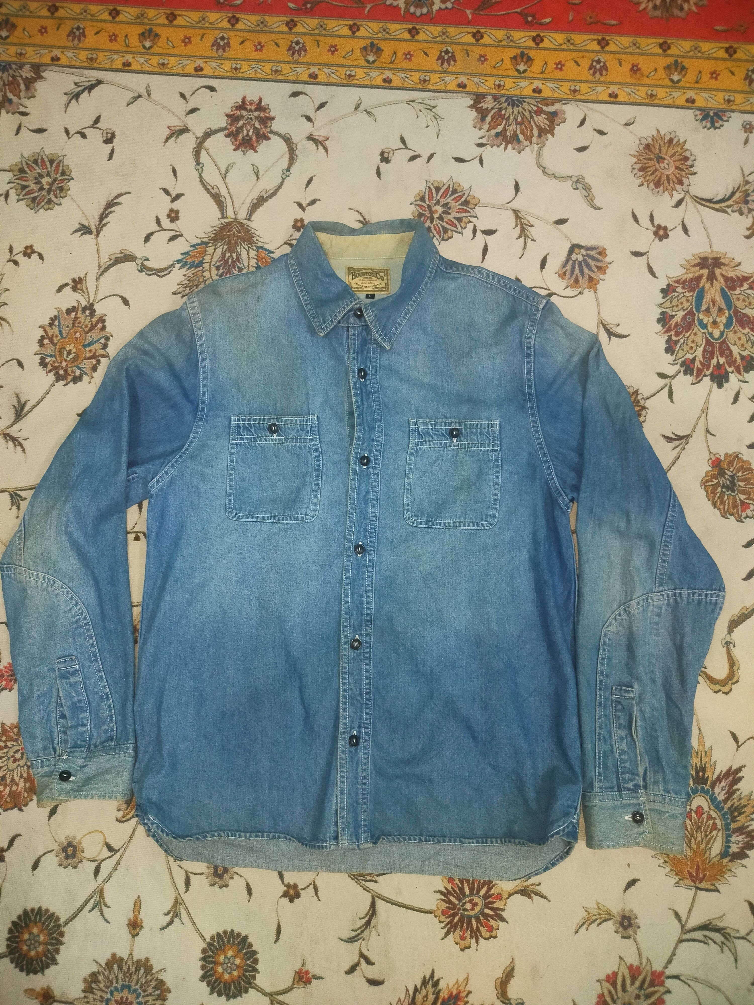 Japanese Brand HOUSTON FLORIDA MAP EMBROIDERY BUTTON UP DENIM Size US M / EU 48-50 / 2 - 1 Thumbnail
