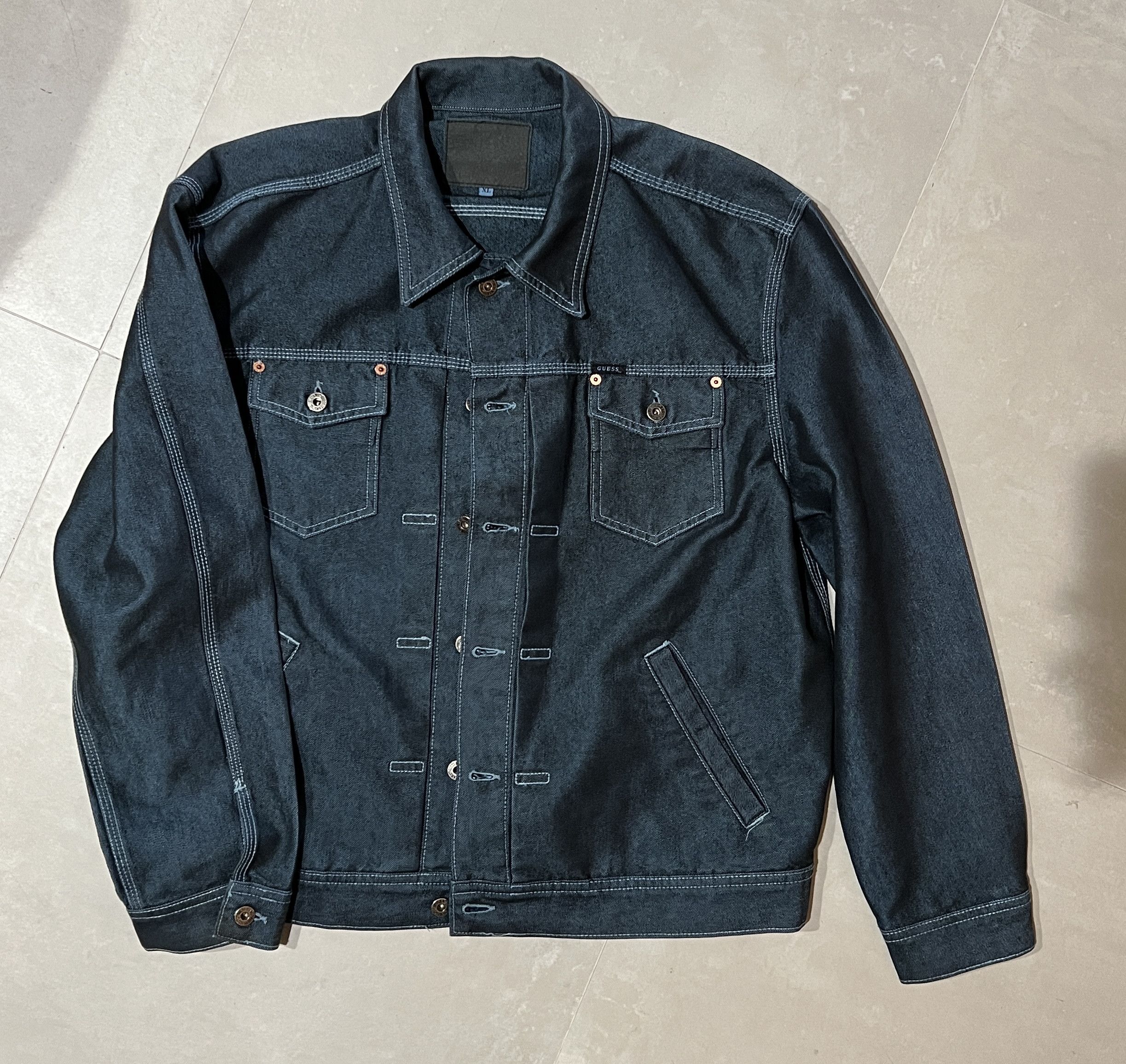 Guess GUESS U.S.A. “American Tradition” Dark Denim Jacket Size US XL / EU 56 / 4 - 3 Thumbnail