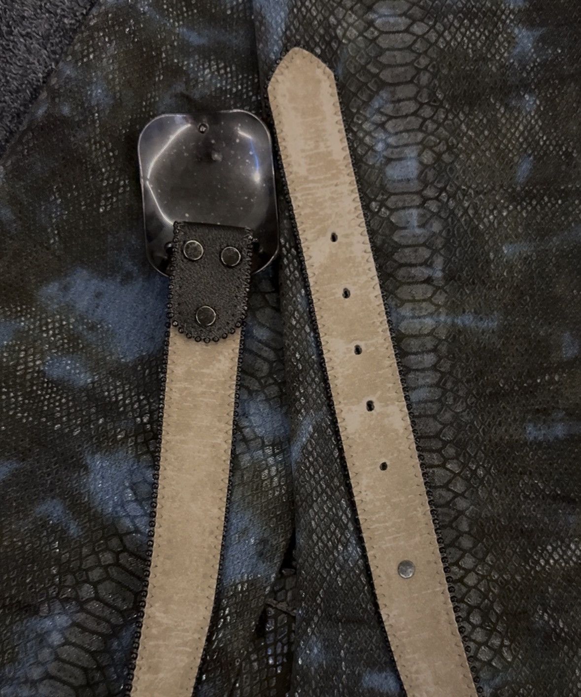B.B. Simon Brown BB belt, big buckle Size 32 - 7 Thumbnail