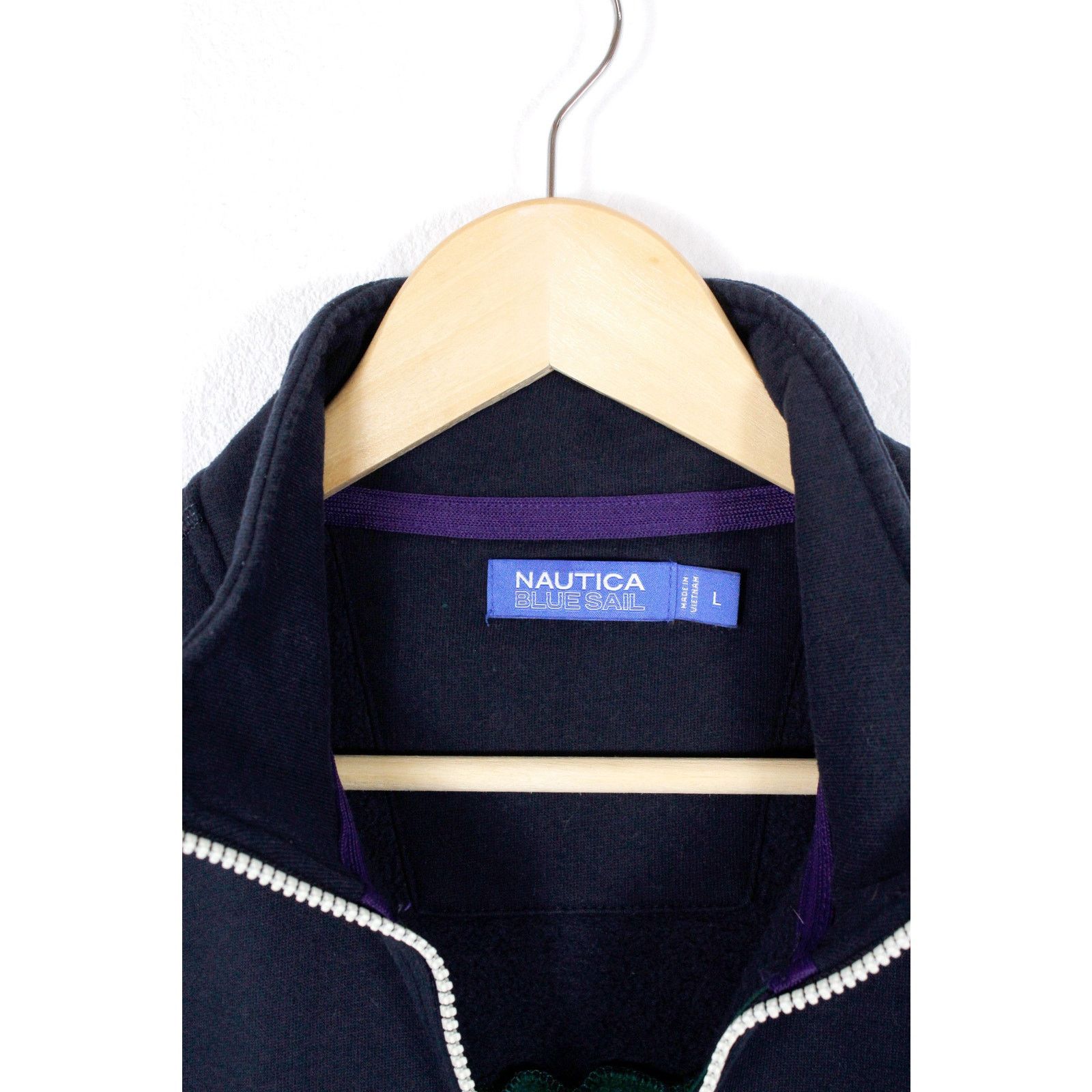 Nautica Nautica Blue Sail Logo Pullover Zip Sweat Y2K Sport Size US L / EU 52-54 / 3 - 5 Thumbnail