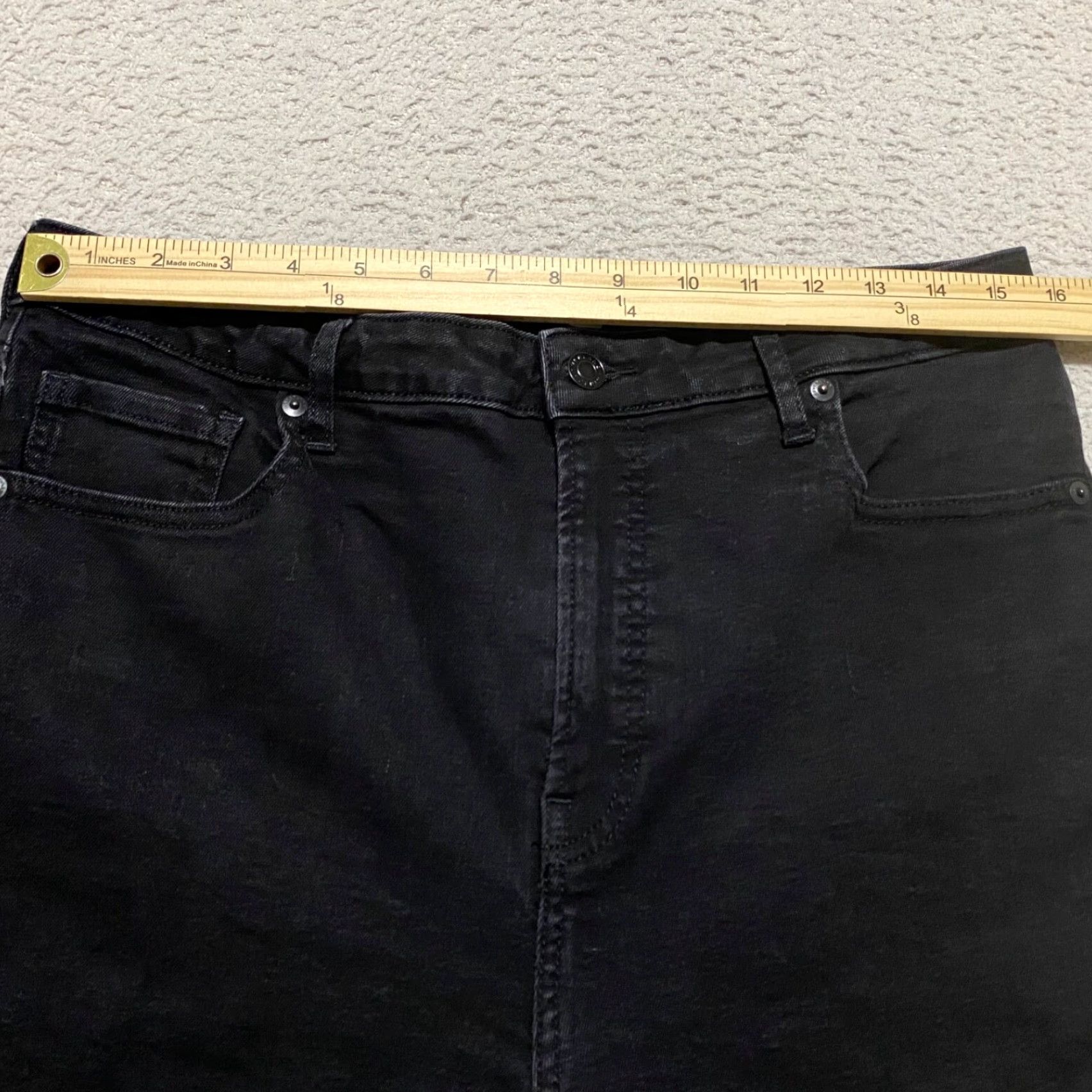 Everlane Everlane Jeans Womens High Rise Dark Wash Skinny Crop 33 Black Denim Cotton Spandex 5-Pocket Regular Womens Jeans Size 24" / US 00 / IT 34 - 5 Thumbnail