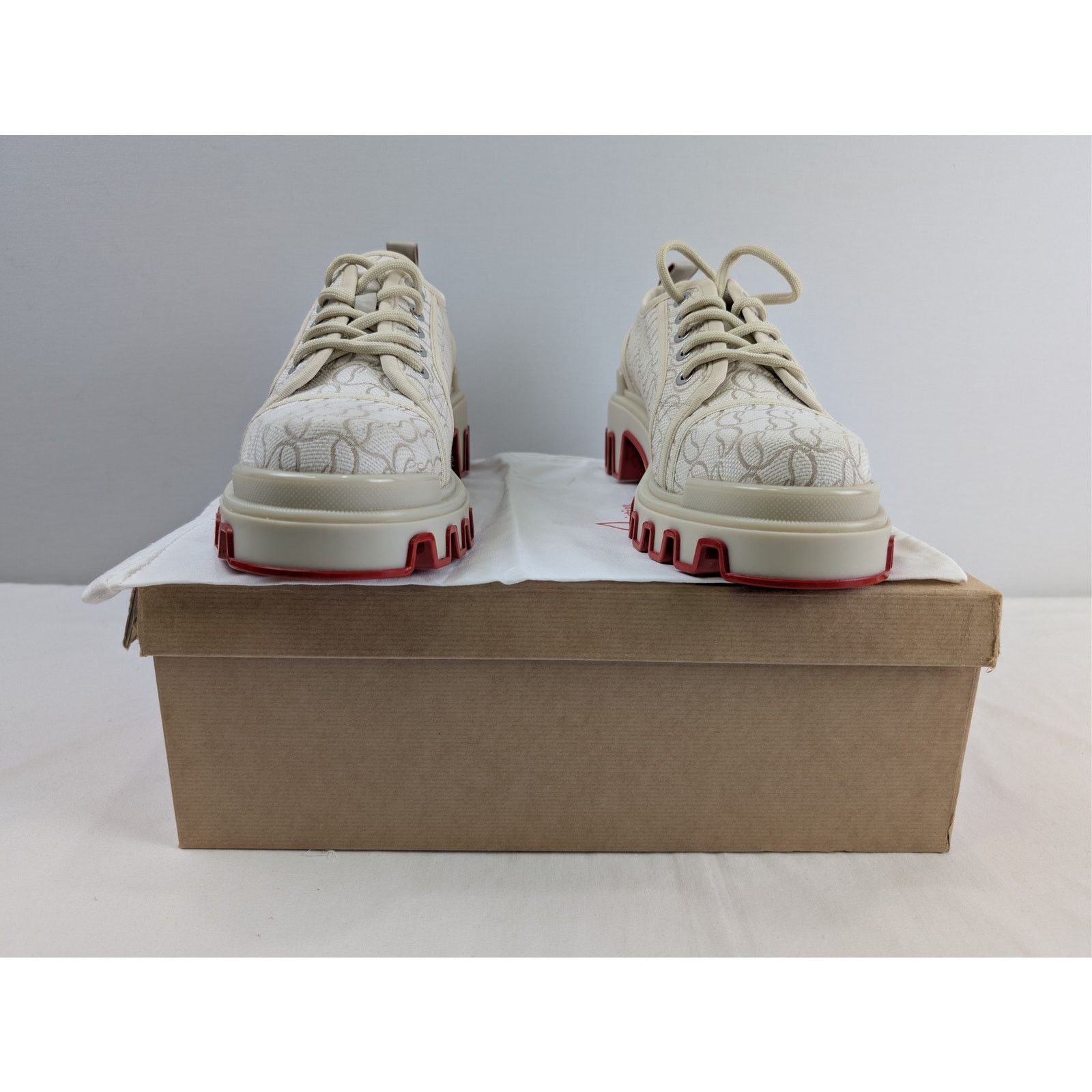 Christian Louboutin o1rshd1 Panamic Dune jacquard-logo Derby shoe Boots natural Size US 11 / EU 44 - 18 Thumbnail