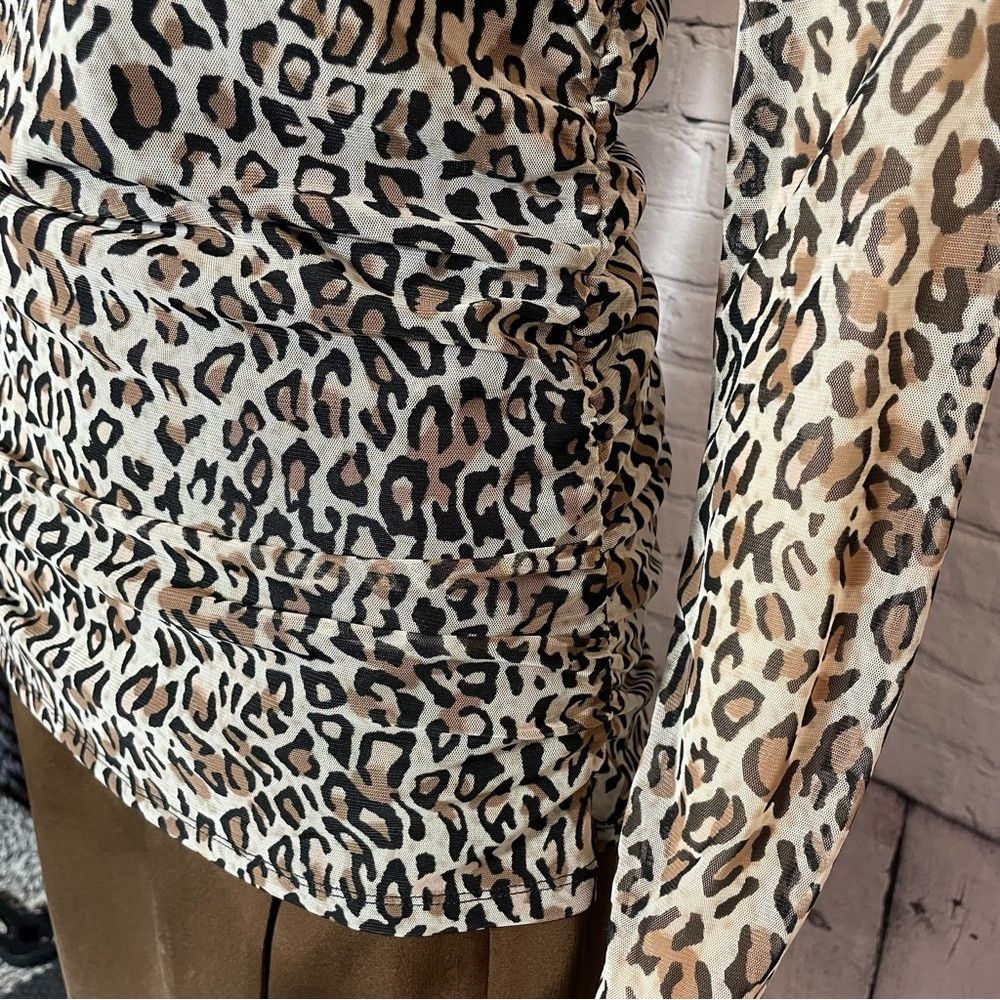 Adrianna Papell NWT New $69 Adrianna Papell Animal Print Turtleneck Mesh Lo Size L / US 10 / IT 46 - 5 Thumbnail