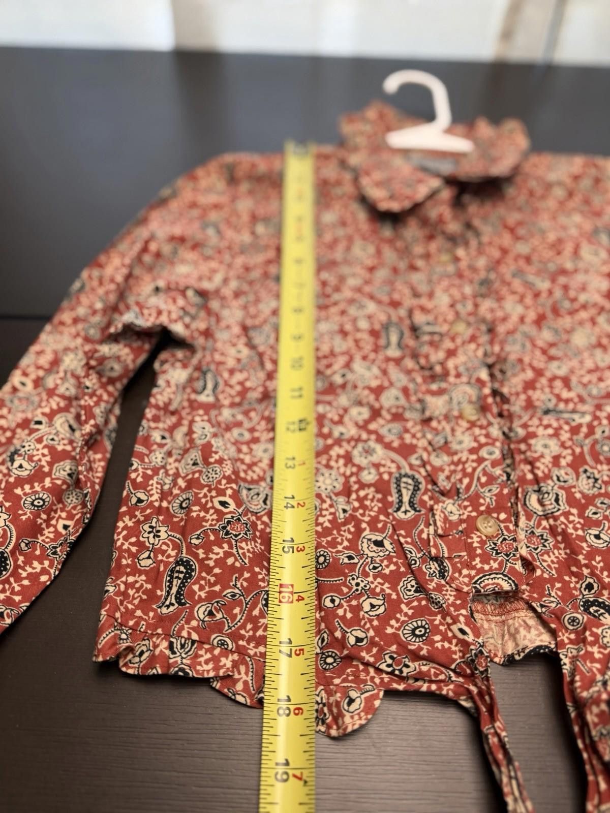Other Vintage Roughrider By Circle Paisley Tie Front Crop Blouse Size S / US 4 / IT 40 - 5 Thumbnail