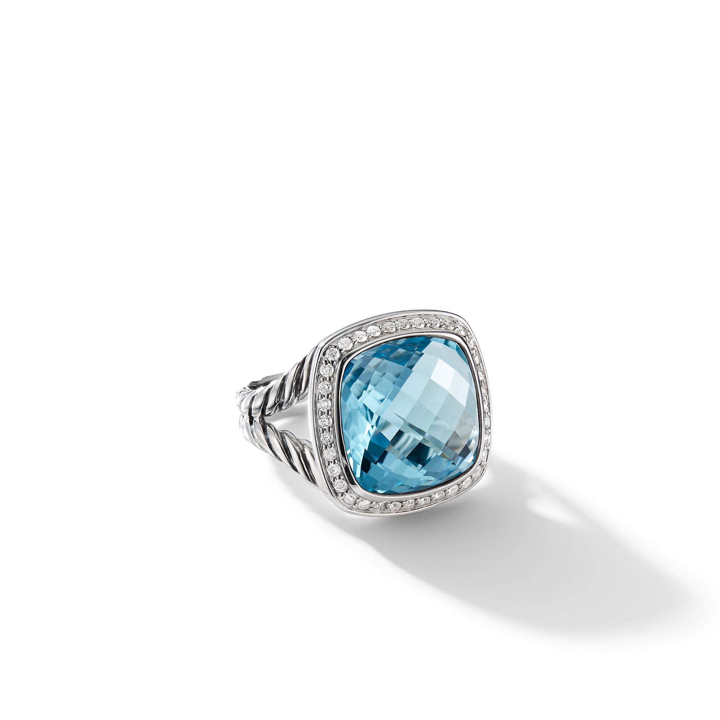 David Yurman o1w1db10525 R12454D Ring in Silver with Topaz and Diamond Size ONE SIZE - 1 Thumbnail