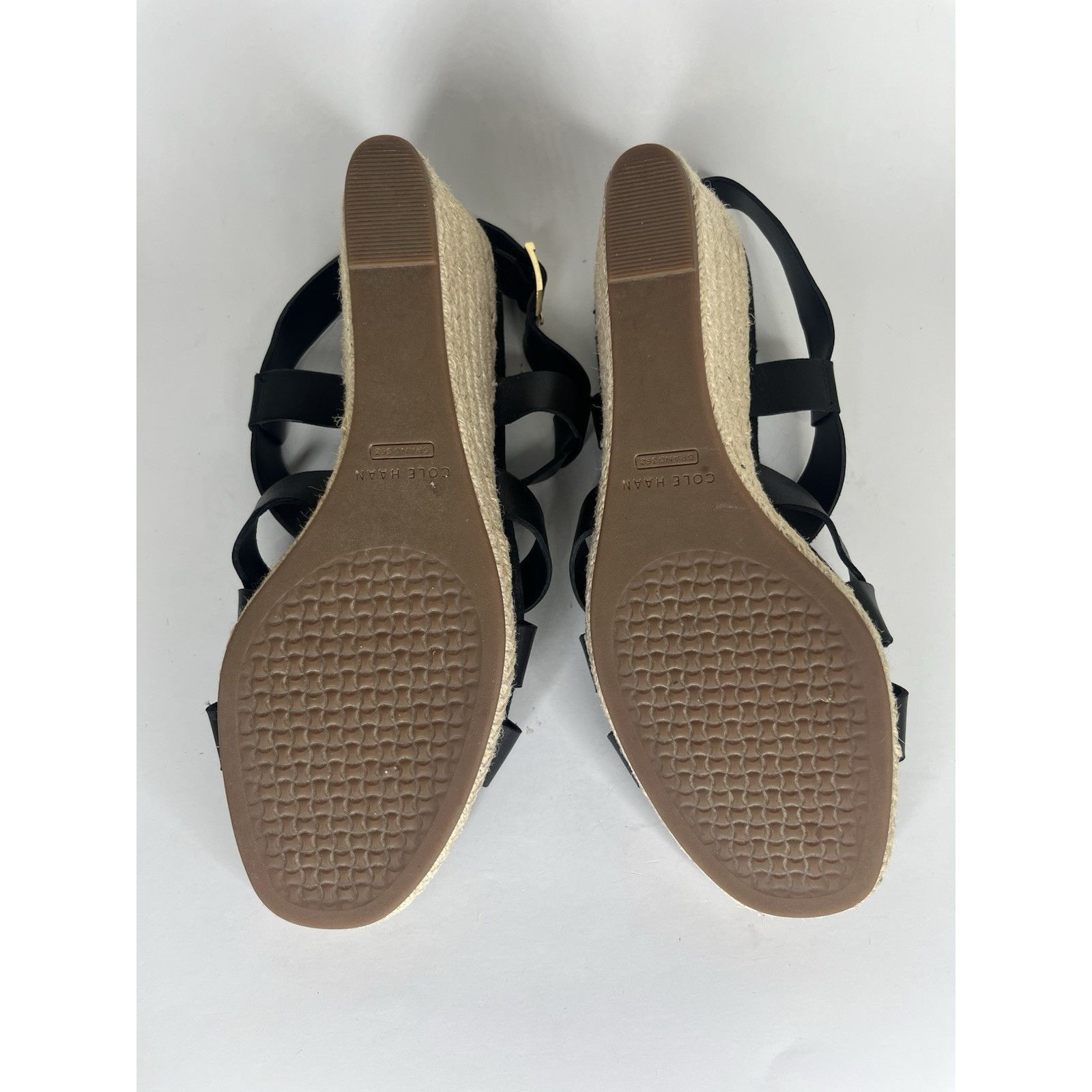 Cole Haan Cole Haan Black Leather Espadrille Wedge Strappy Sandals Wom Size US 9 / IT 39 - 6 Thumbnail