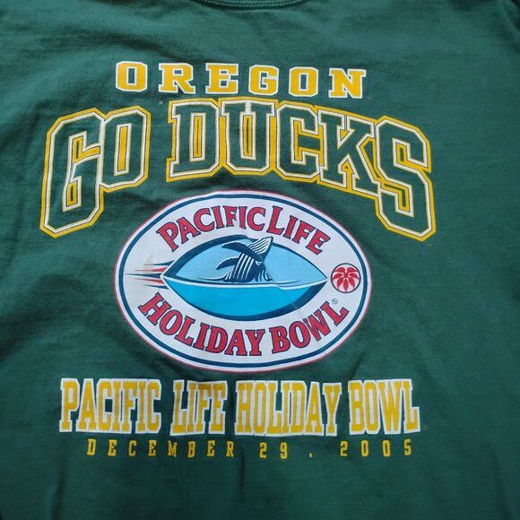 NCAA Vintage Oregon Ducks Holiday Bowl 2005 Long Sleeve T-Shirt Size US M / EU 48-50 / 2 - 1 Thumbnail