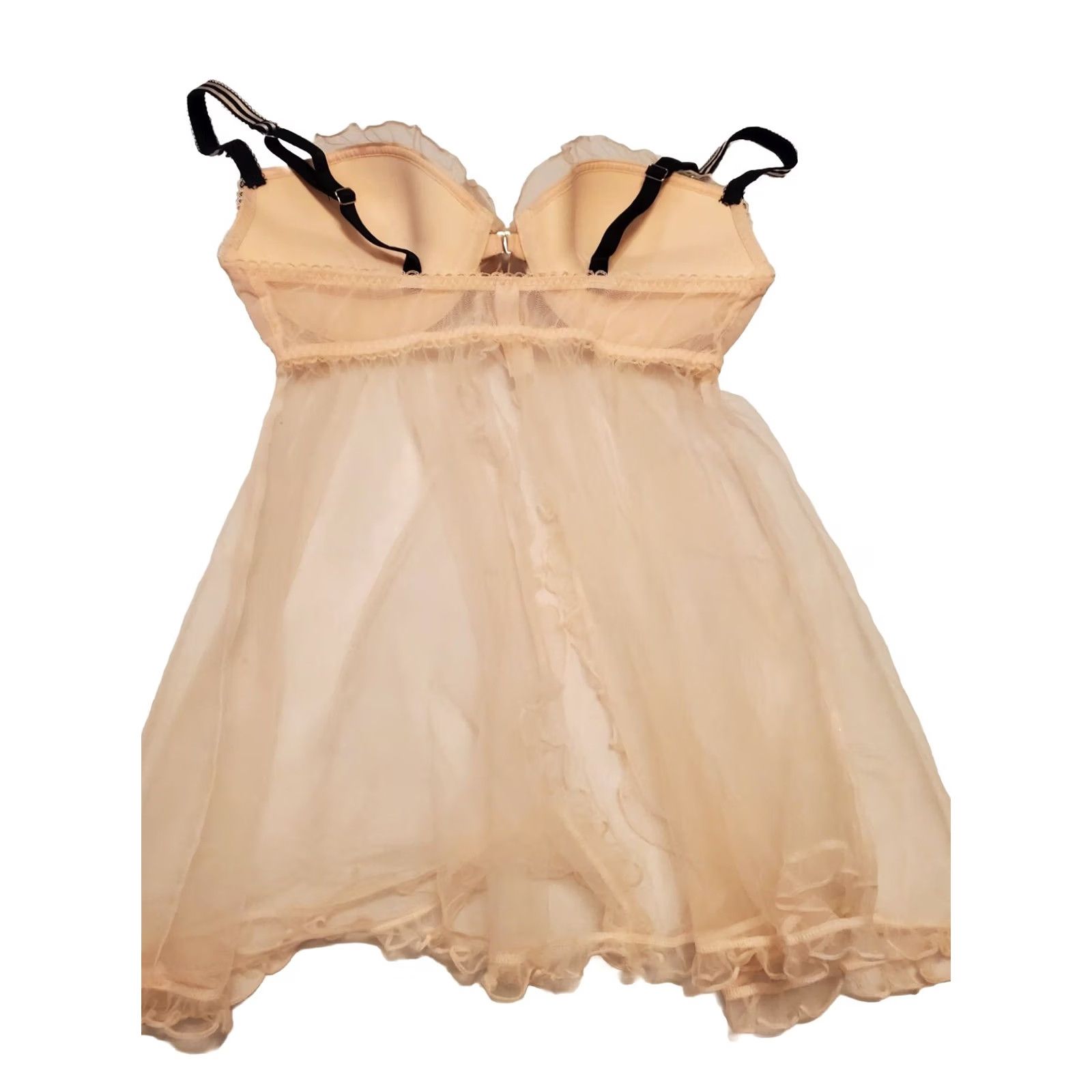 Victoria's Secret Victoria's Secret Lingerie Push Up Lace Padded Light Pink Bows & Strips 36C Size ONE SIZE - 3 Thumbnail