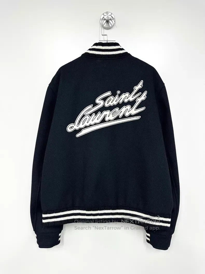 Saint Laurent Paris Saint Laurent Paris Black Back Logo Printed Baseball Jacke Size US L / EU 52-54 / 3 - 2 Thumbnail