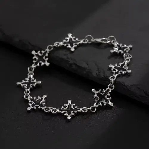 VIBE Gothic Punk Vintage Cross Charm Bracelet Size ONE SIZE - 3 Thumbnail
