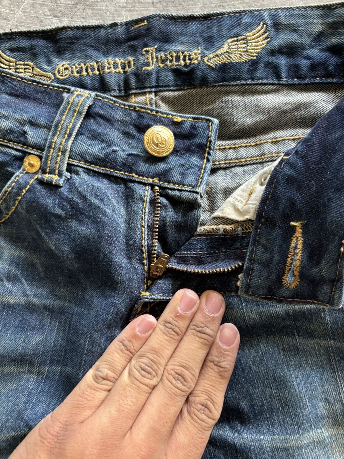 Hysteric Glamour distressed flare rusty gennaro japanese denim Size US 30 / EU 46 - 4 Thumbnail