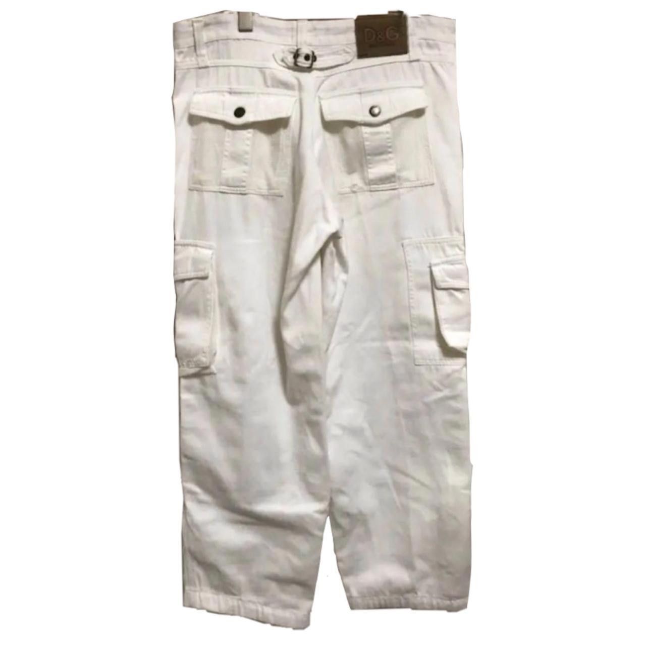 Dolce & Gabbana Dolce & Gabbana Cargo Utility Denim Wide Leg Pants Size 32" / US 10 / IT 46 - 6 Thumbnail
