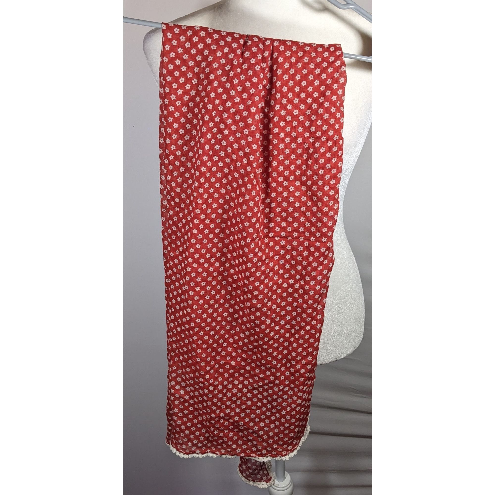 Other Rustic Cottagecore Floral Print Red And White Start With Cro Size ONE SIZE - 9 Thumbnail