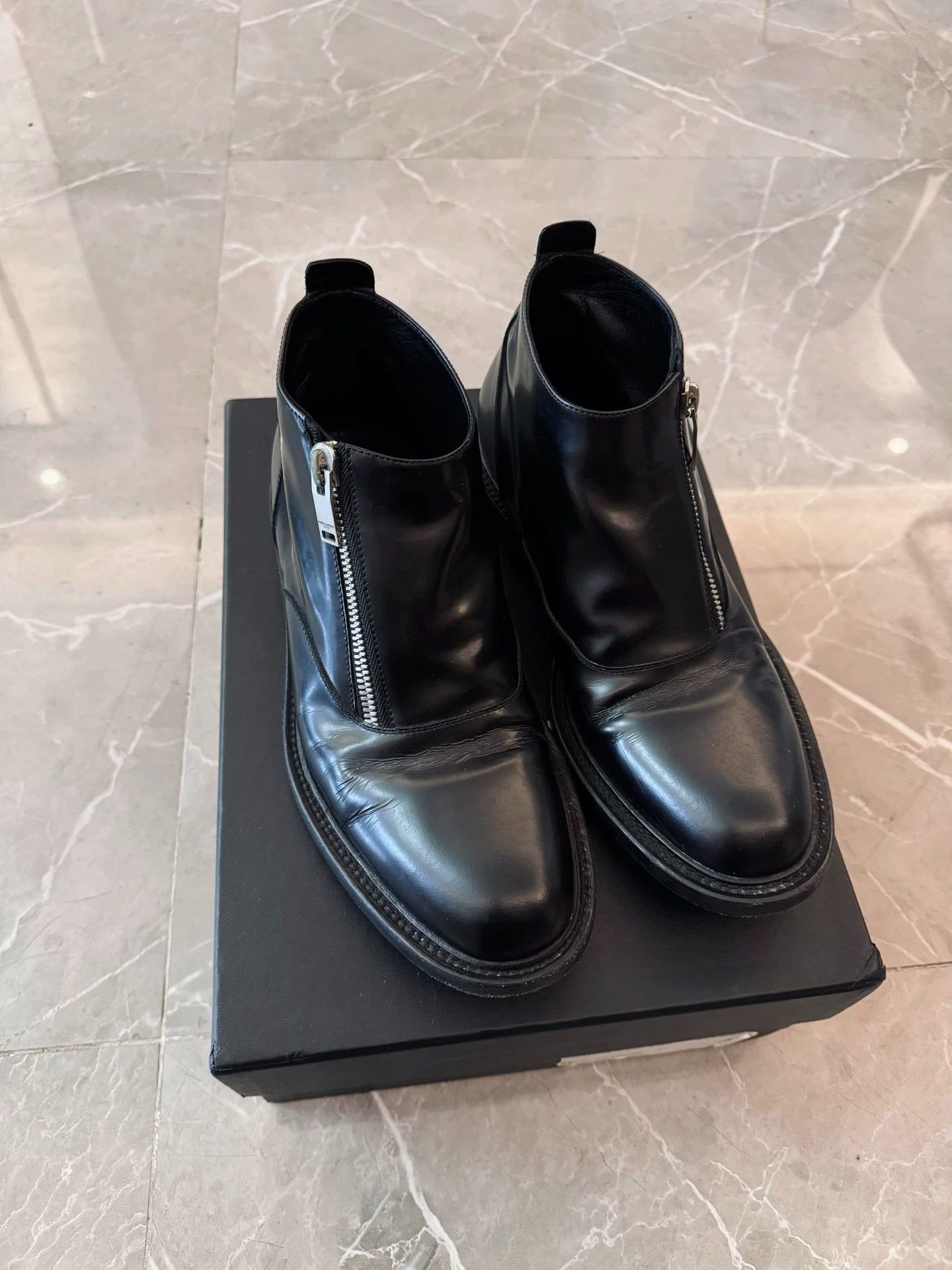 Saint Laurent Paris Saint Laurent 16AW Mid-Top Zipper Calfskin Boot 43 (43-44) Size US 10.5 / EU 43-44 - 2 Thumbnail