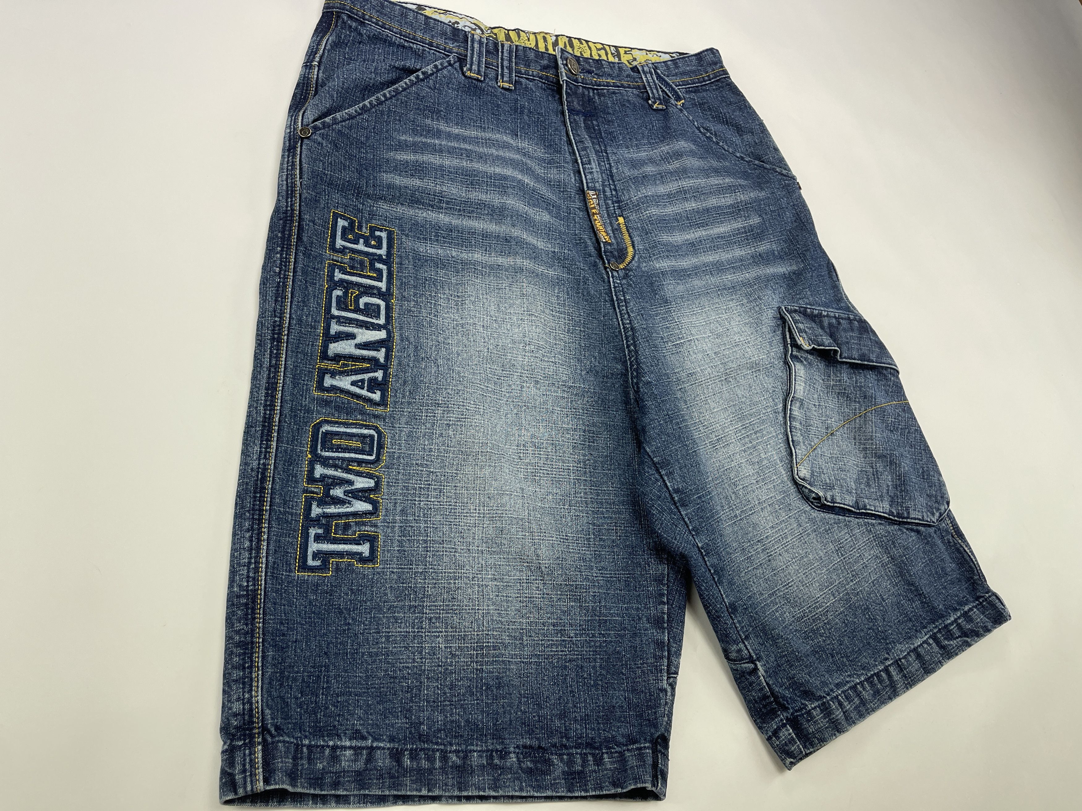 Other Two Angels jeans shorts, vintage baggy denim, 90s skater 34 Size US 34 / EU 50 - 7 Thumbnail