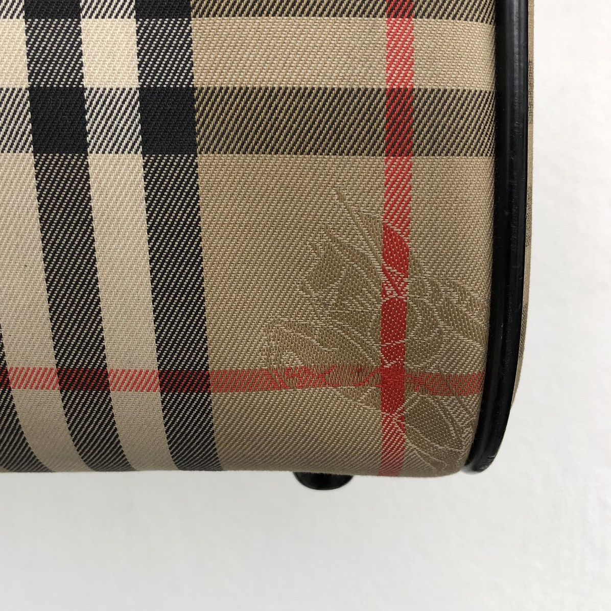 Burberry Burberry's Nova Check Pattern Logo Embossed Boston Bag Size ONE SIZE - 16 Thumbnail