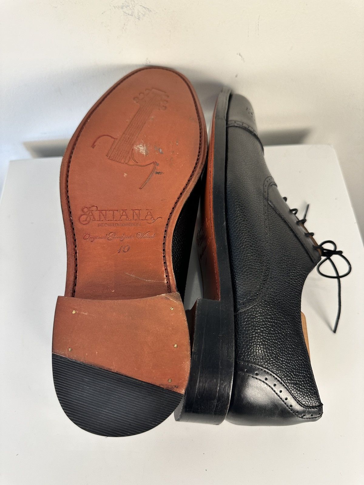 Leather Santana By Carlos Santana Legacy Cap Toe Oxford Black 10 Size US 10 / EU 43 - 10 Thumbnail