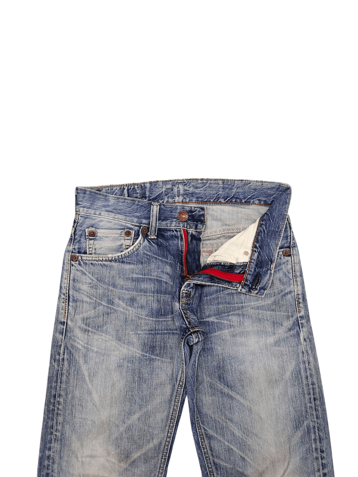 If Six Was Nine Vintage Edwin 503 Distress Faded Clawmark Denim Jeans Size US 29 - 8 Thumbnail