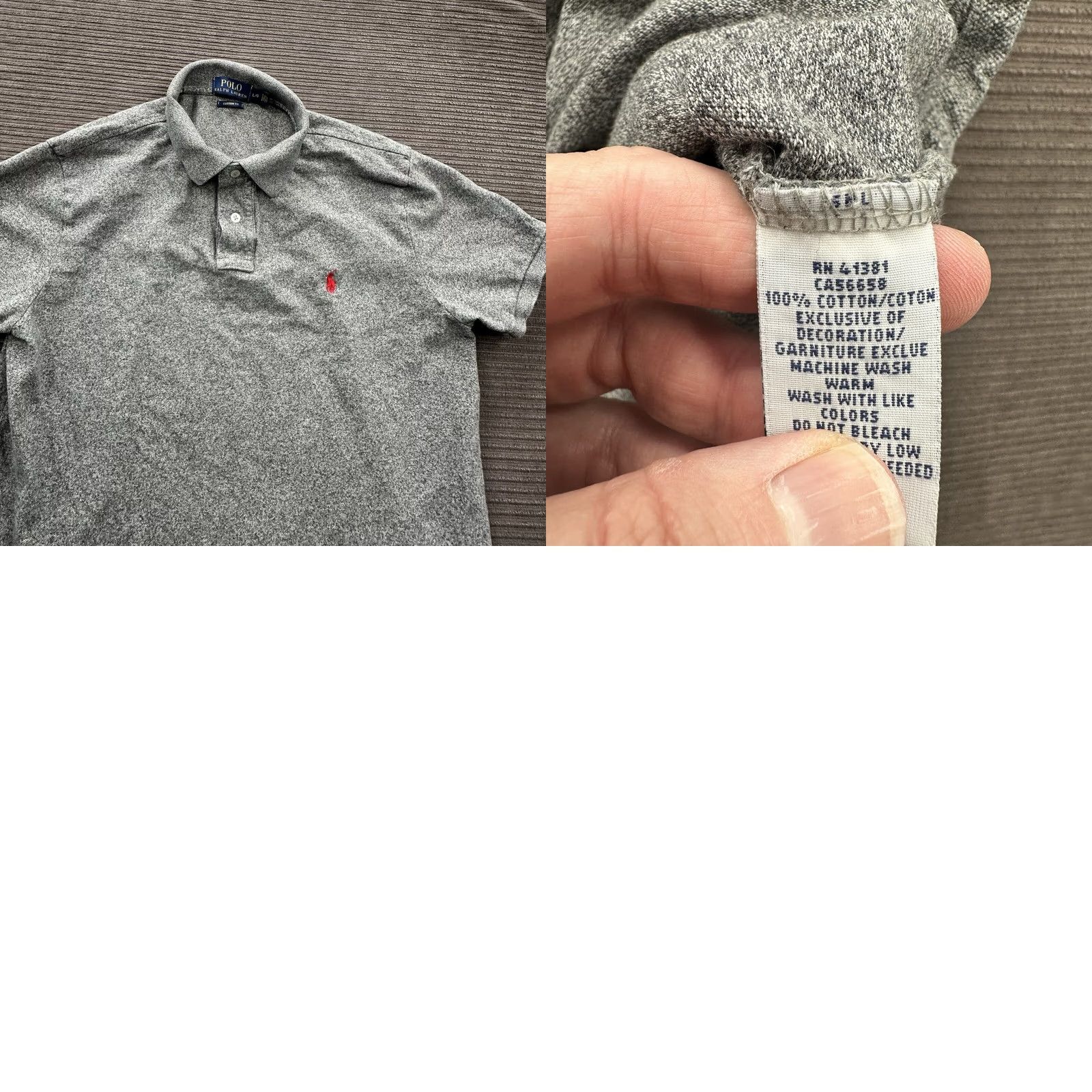 Ralph Lauren Polo Ralph Lauren Polo Shirt Men Large Gray Cotton Golf Preppy Casual Shirt Polo Size US L / EU 52-54 / 3 - 8 Thumbnail
