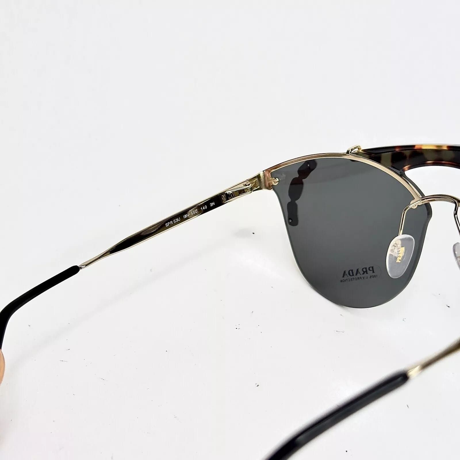 Prada PRADA ORNATE Gold Black Fashion Sunglasses 53U PR53US 53US Size ONE SIZE - 6 Thumbnail
