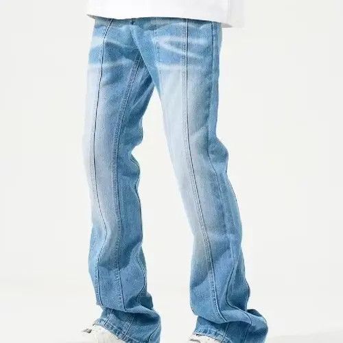 Japanese Brand × Jean Striped Baggy Blue Denim Jeans Size US 32 / EU 48 - 2 Thumbnail