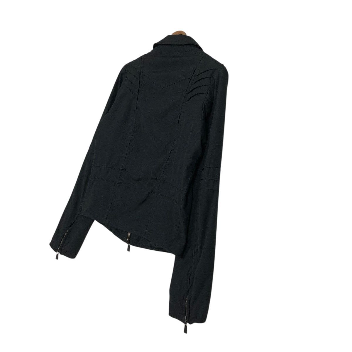 Versace Jeans Couture 🔥RICH BLACK CROPPED BIKER JACKET BONDAGE DESIGN VERSACE Size US M / EU 48-50 / 2 - 12 Thumbnail
