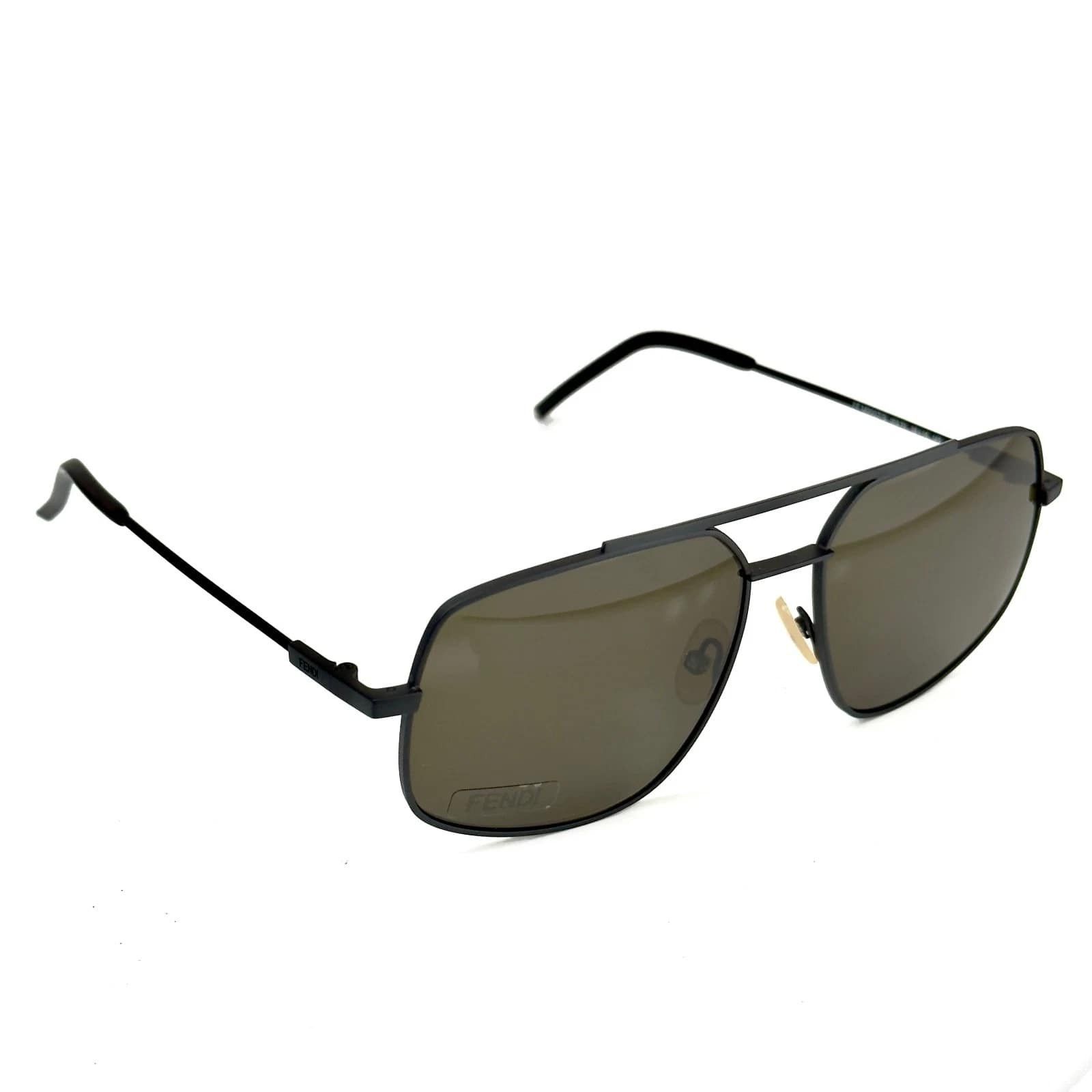 Fendi FENDI AIR FFM0007S 0007 Dark Brown Aviator Sunglasses Men Size ONE SIZE - 5 Thumbnail