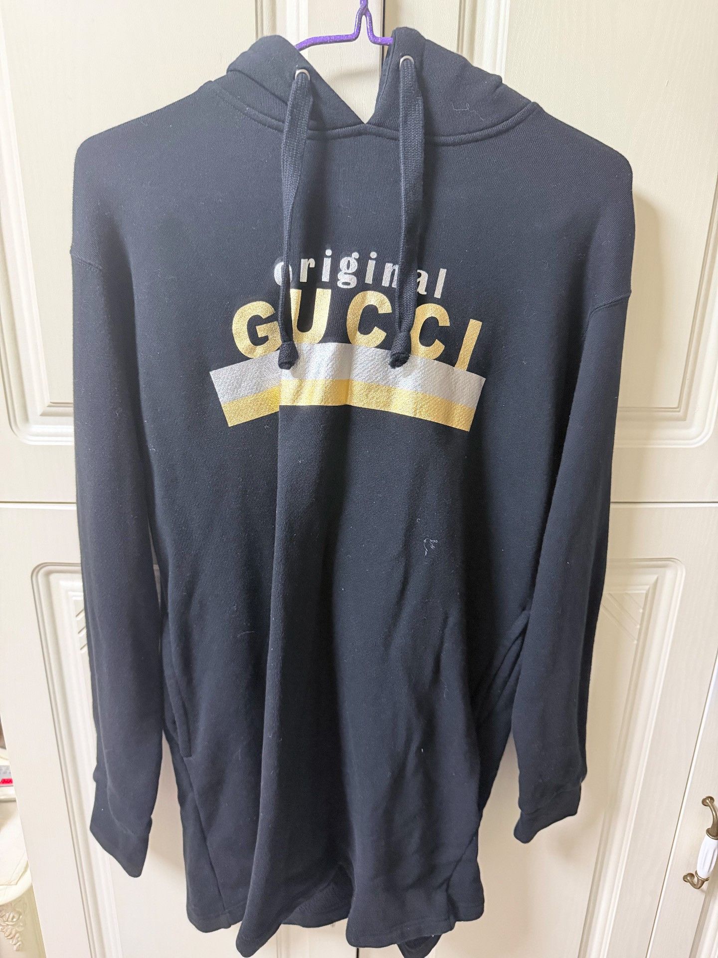 Gucci Gucci Black Gold Logo Hoodie Size US XS / EU 42 / 0 - 1 Thumbnail