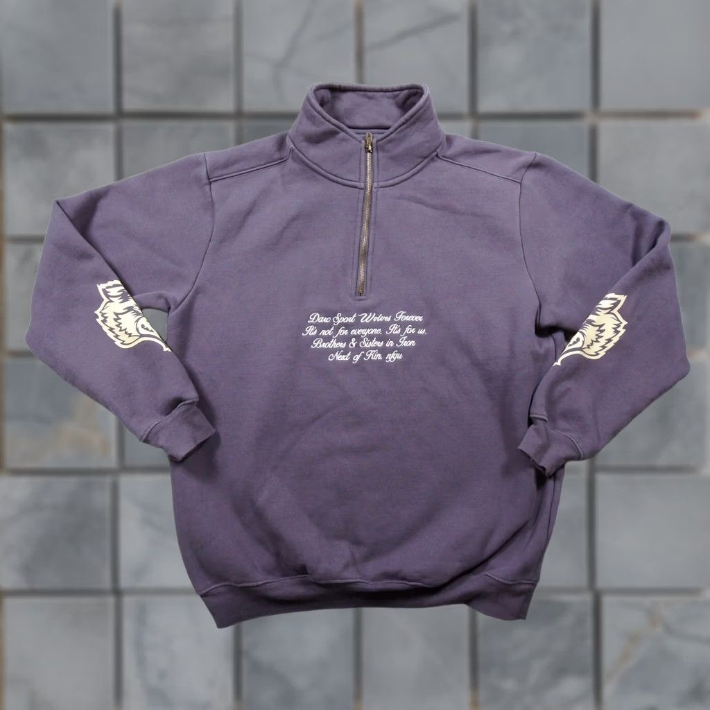 Darc Sport Darc Sport Sweatshirt Adult XS Oversized Purple 1/4 Zip Pullover Wolves Gym Mens Size US XS / EU 42 / 0 - 1 Thumbnail