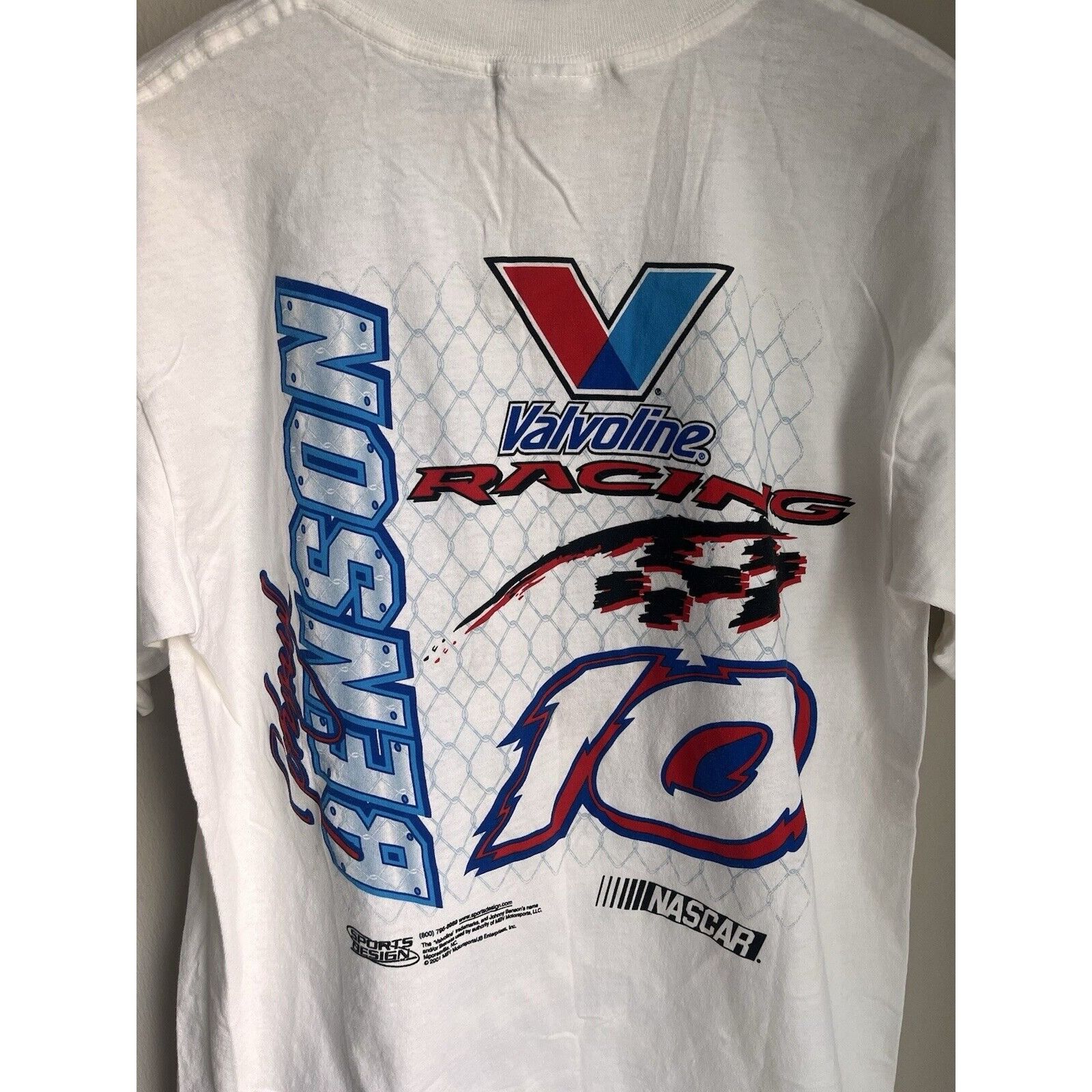 NASCAR VINTAGE NASCAR JOHNNY BENSON #10 VALVOLINE RACING MEDIUM 90S Size US M / EU 48-50 / 2 - 3 Thumbnail