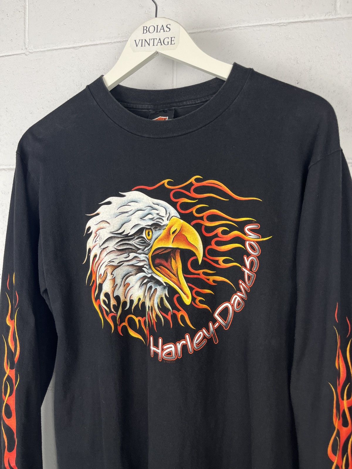 Harley Davidson Harley Davidson Vintage Longsleeve Eagle 90s Size US M / EU 48-50 / 2 - 2 Thumbnail