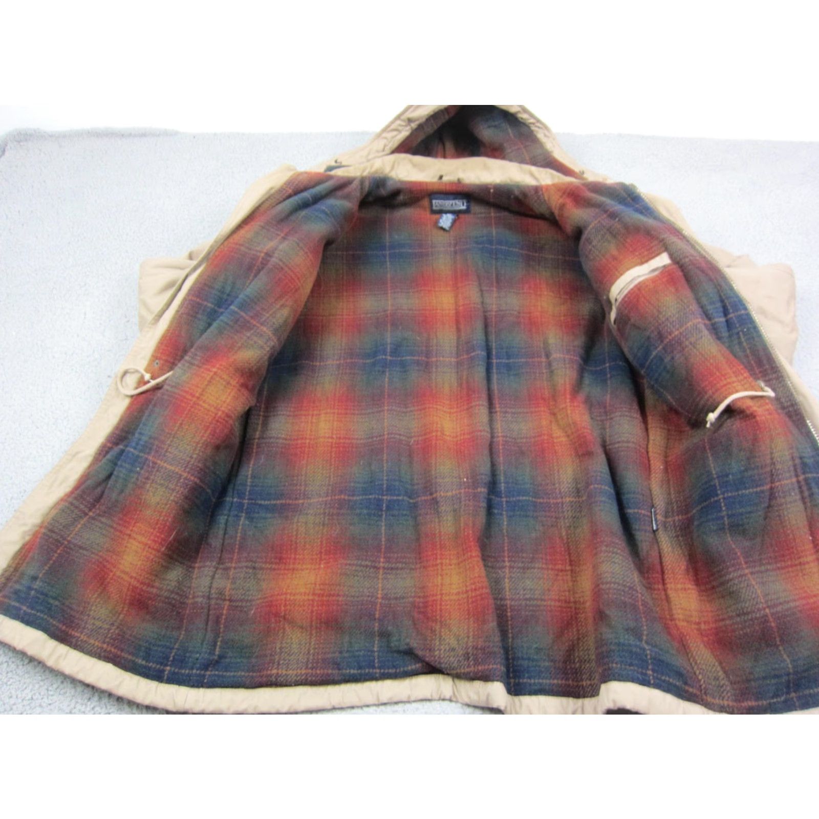 Lands' End VINTAGE Lands' End Jacket Mens L Brown Wool Flannel Lined Chore Coat 90s Wool Bomber Jacket Mens L Brown Wool Blankets? Size US L / EU 52-54 / 3 - 4 Thumbnail