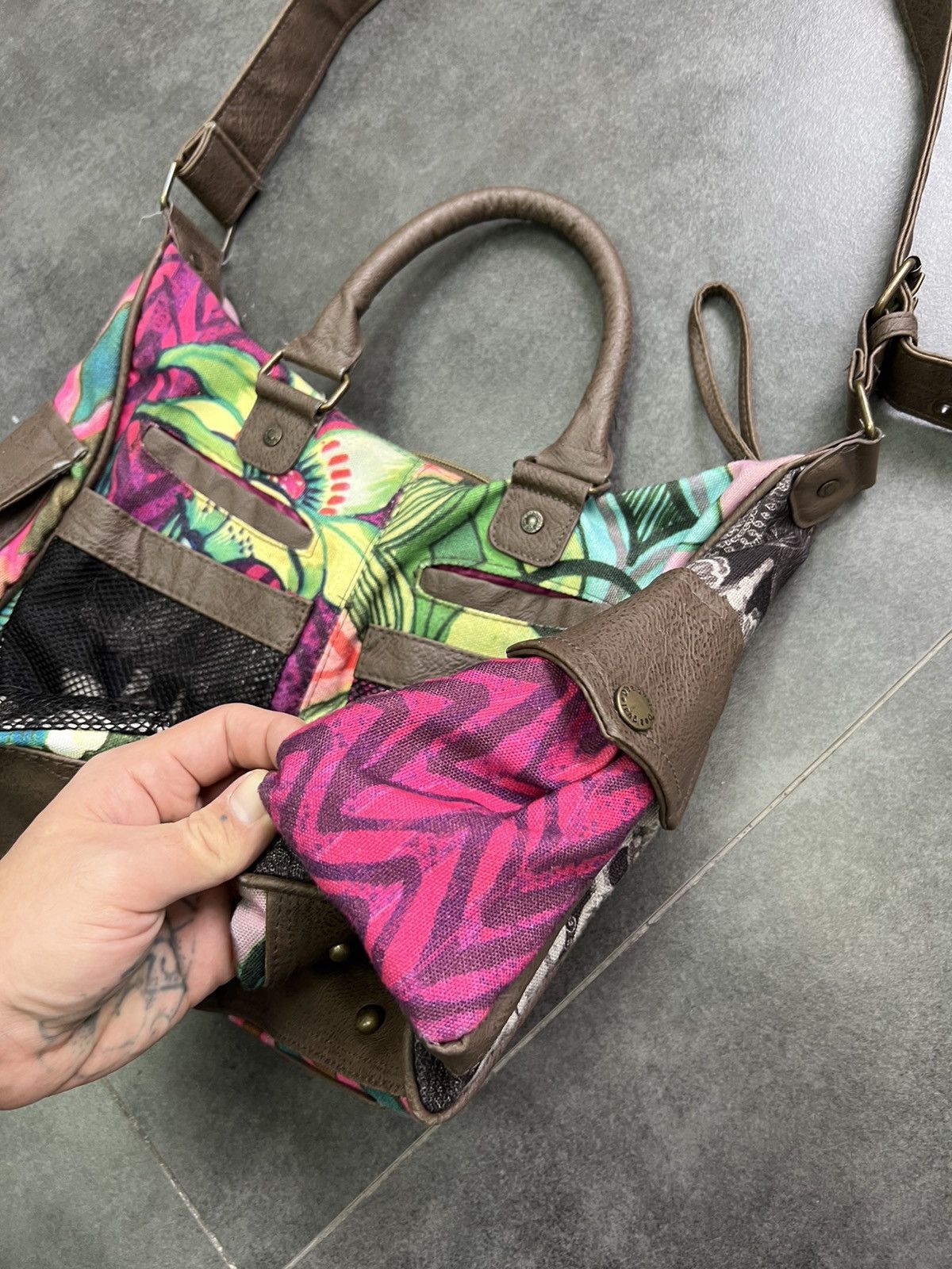 Designer × Desigual Jean Paul Gaultier JPG style Desigual Vintage crazy bag Size ONE SIZE - 9 Thumbnail