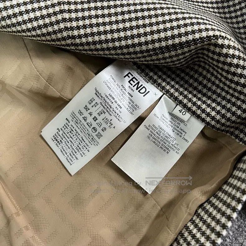 Fendi Fendi 22FW houndstooth short jacket Size XS / US 0-2 / IT 36-38 - 8 Thumbnail
