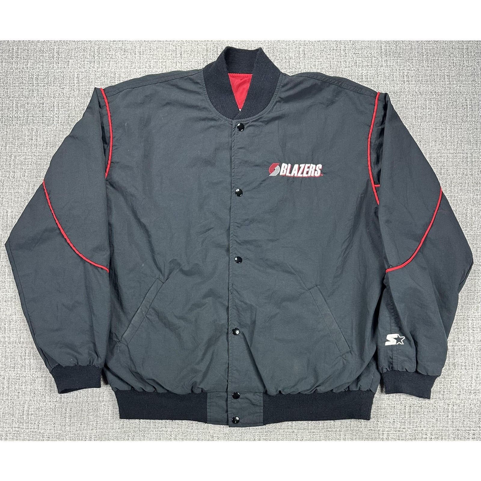 Starter Portland Trail Blazers Jacket Mens XL Black NBA Starter USA Size US XL / EU 56 / 4 - 1 Thumbnail