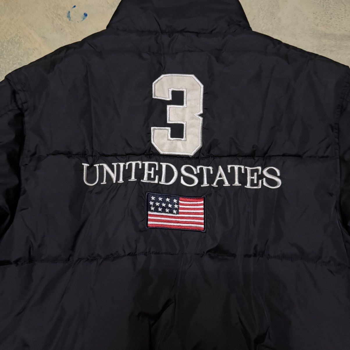 Polo Ralph Lauren Vintage Polo RL Big Number 3 United State Logo Puffer Jacket Size US M / EU 48-50 / 2 - 3 Thumbnail